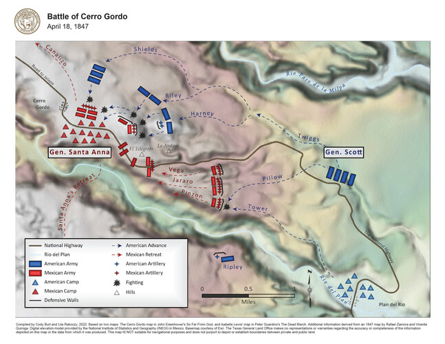 Battle of Cerro Gordo, Map #97090
