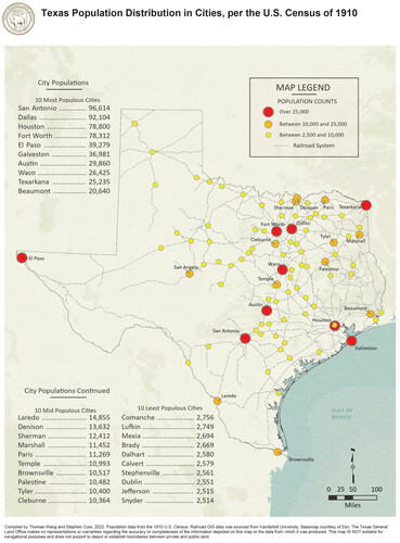 Texas Population Distribution in Cities, Map #97092