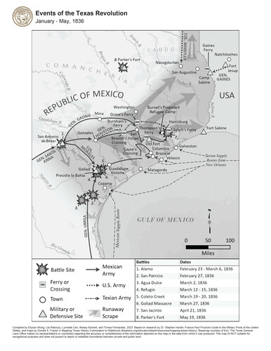 Events of the Texas Revolution, Map #97189