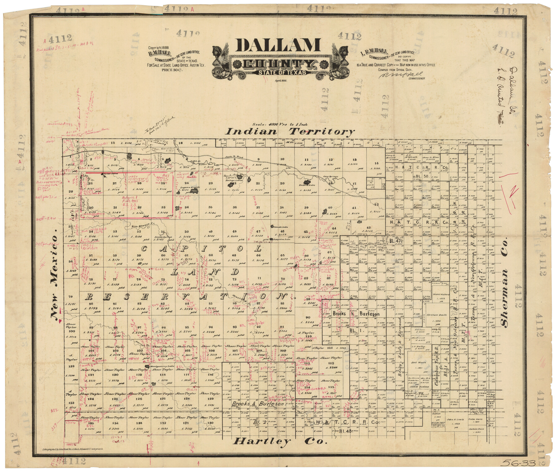 90654, Dallam County, Twichell Survey Records