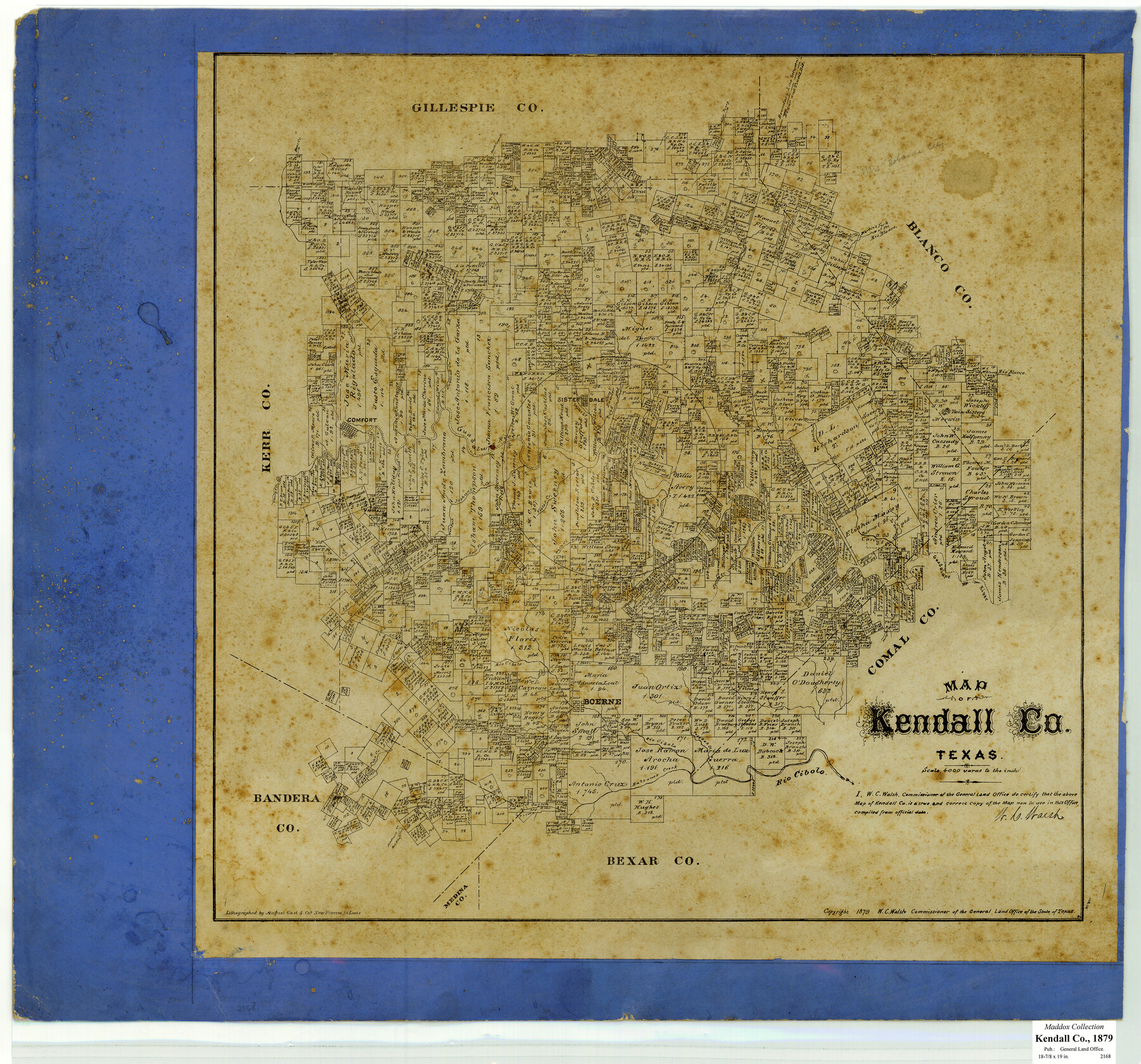 533, Map of Kendall County, Texas, Maddox Collection