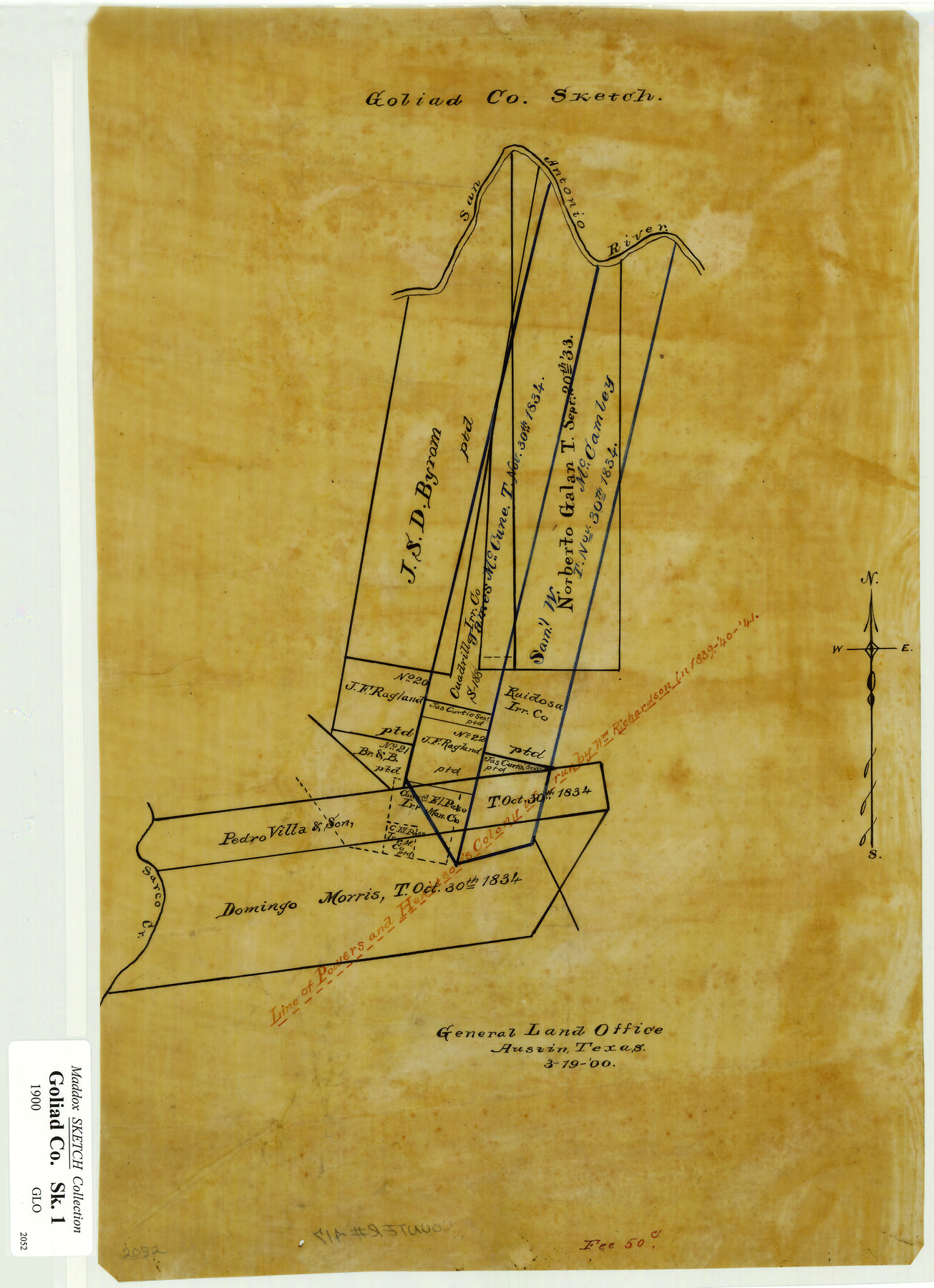 417, Goliad Co. Sketch, Maddox Collection