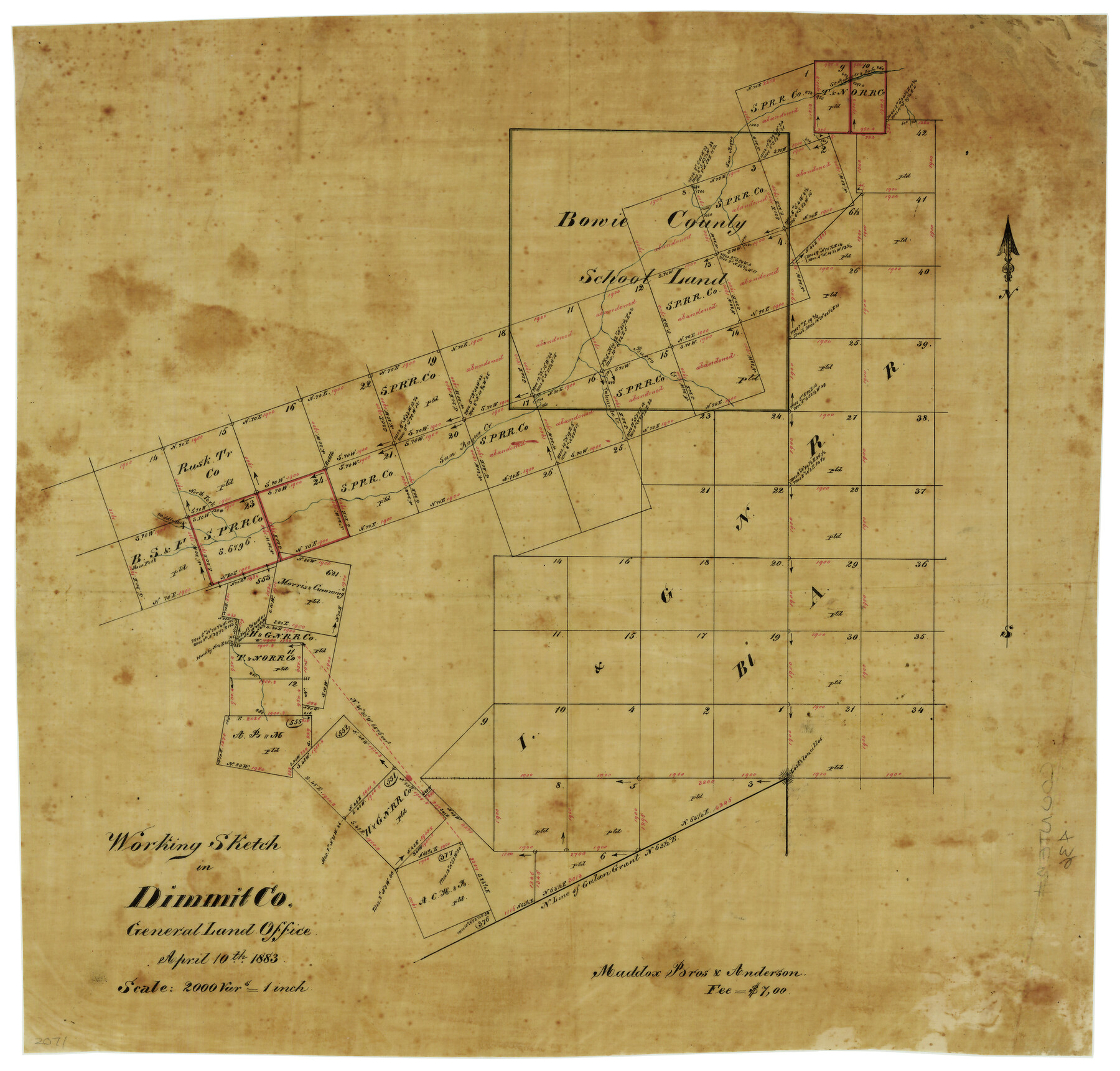 436, Working Sketch in Dimmit Co., Maddox Collection
