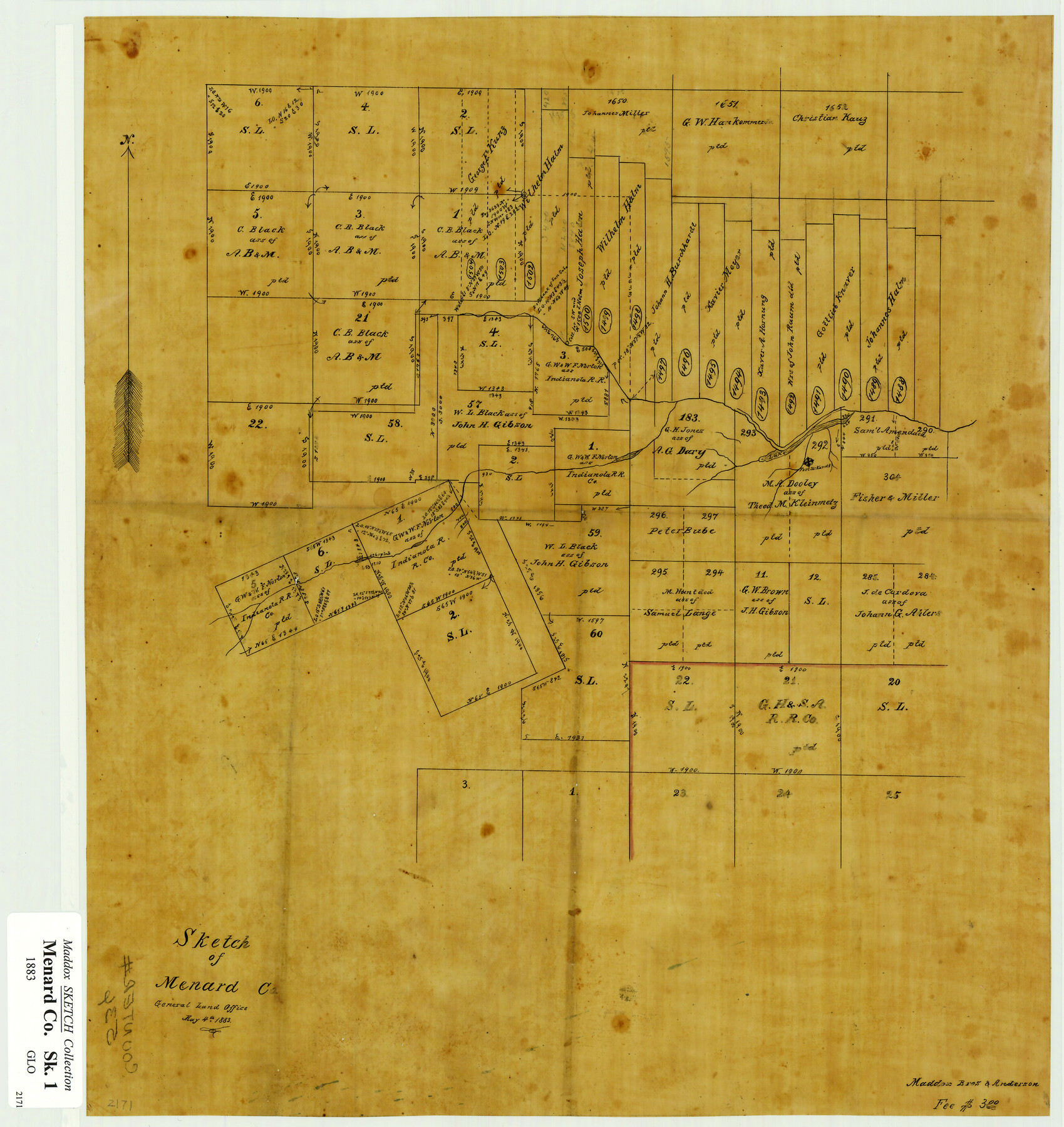 536, Sketch of Menard Co., Maddox Collection