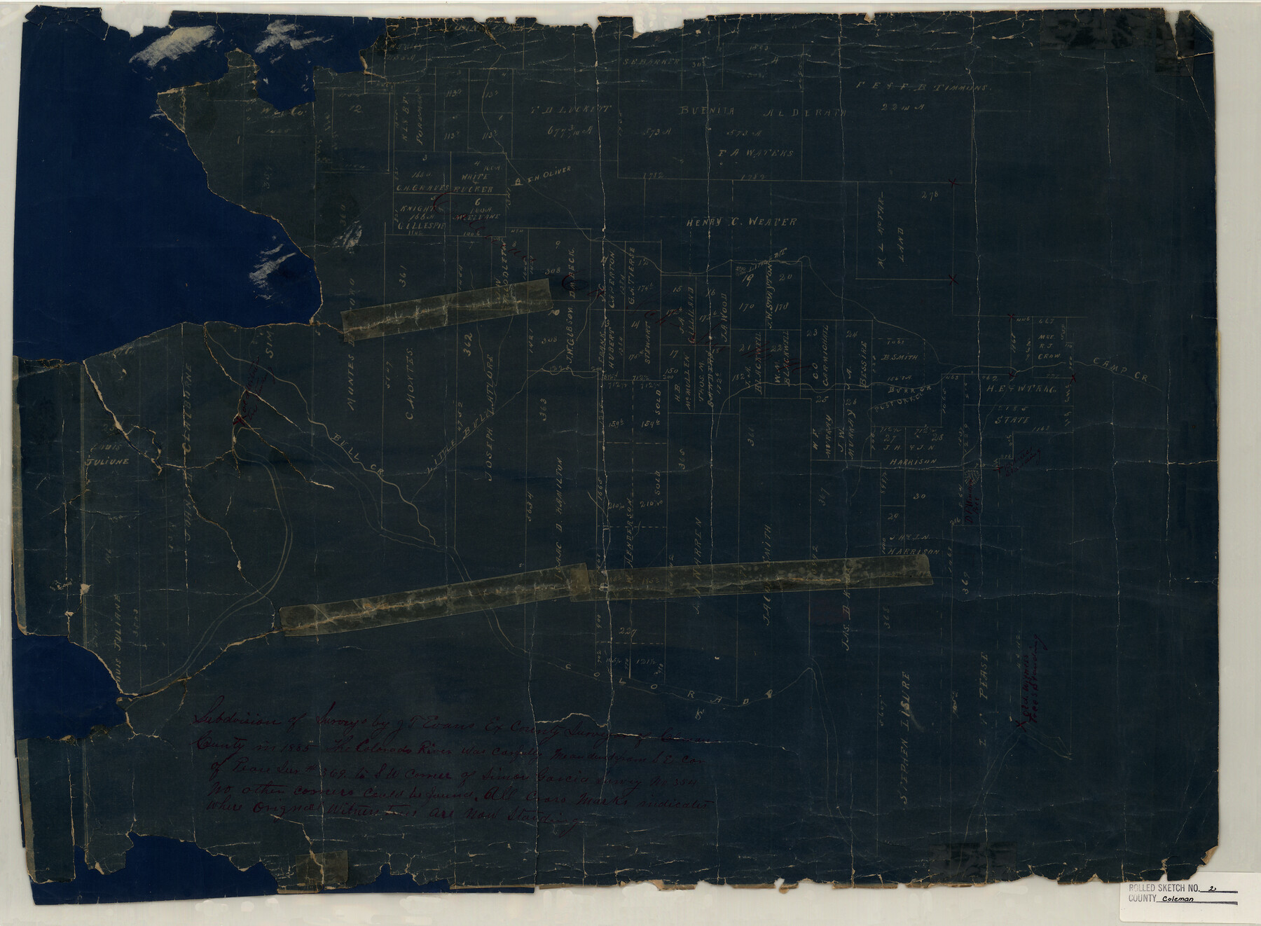 5528, Coleman County Rolled Sketch 2, General Map Collection