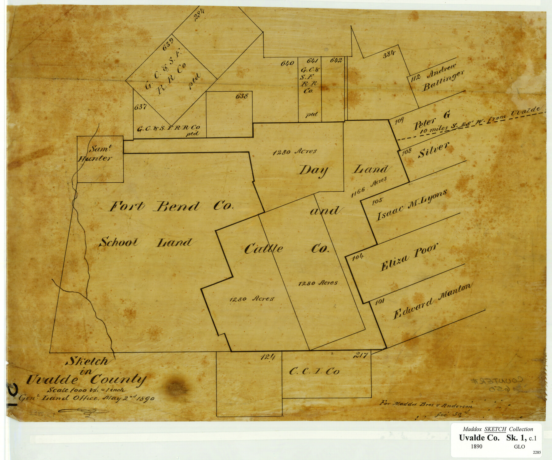 650, Sketch in Uvalde County, Maddox Collection