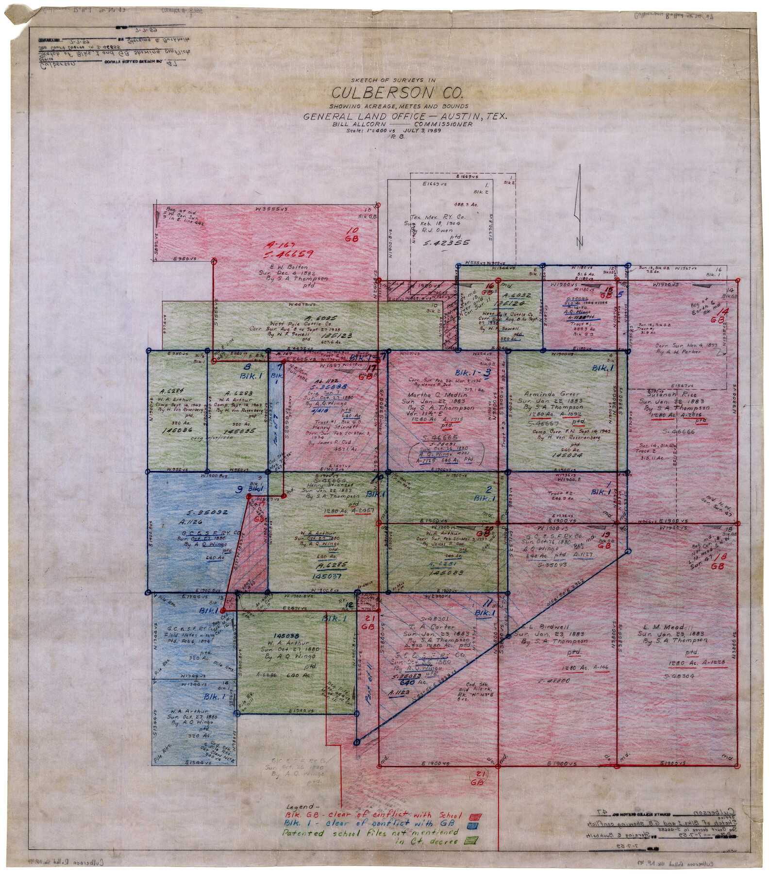 8755, Culberson County Rolled Sketch 47, General Map Collection
