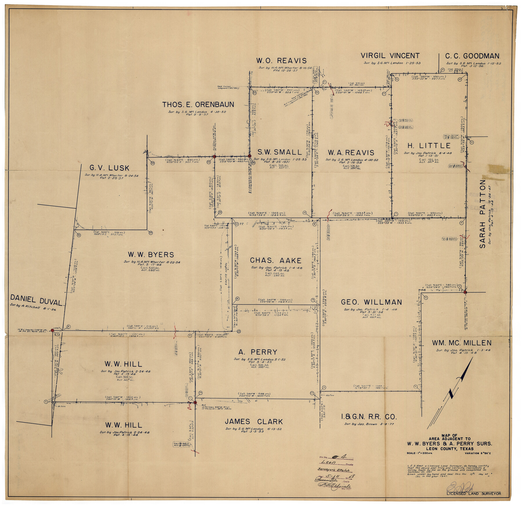 9426, Leon County Rolled Sketch 4, General Map Collection