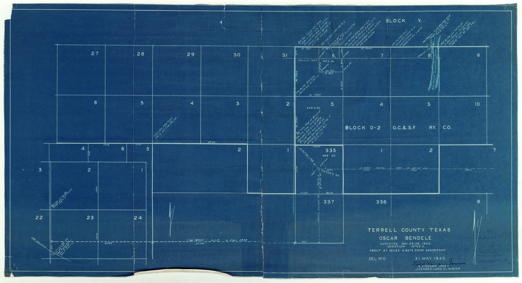 9990, Terrell County Rolled Sketch 41, General Map Collection