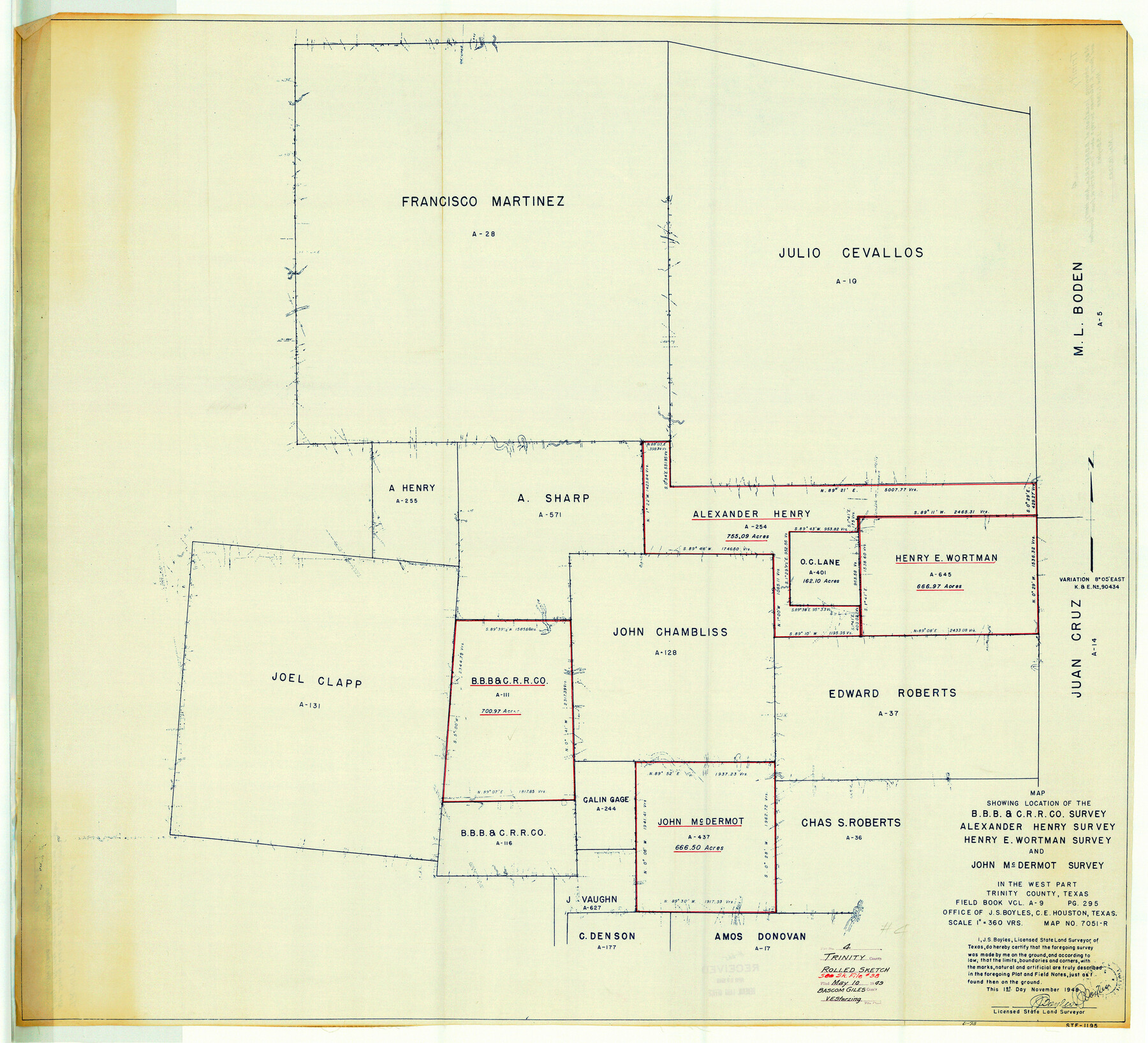 10026, Trinity County Rolled Sketch 4, General Map Collection