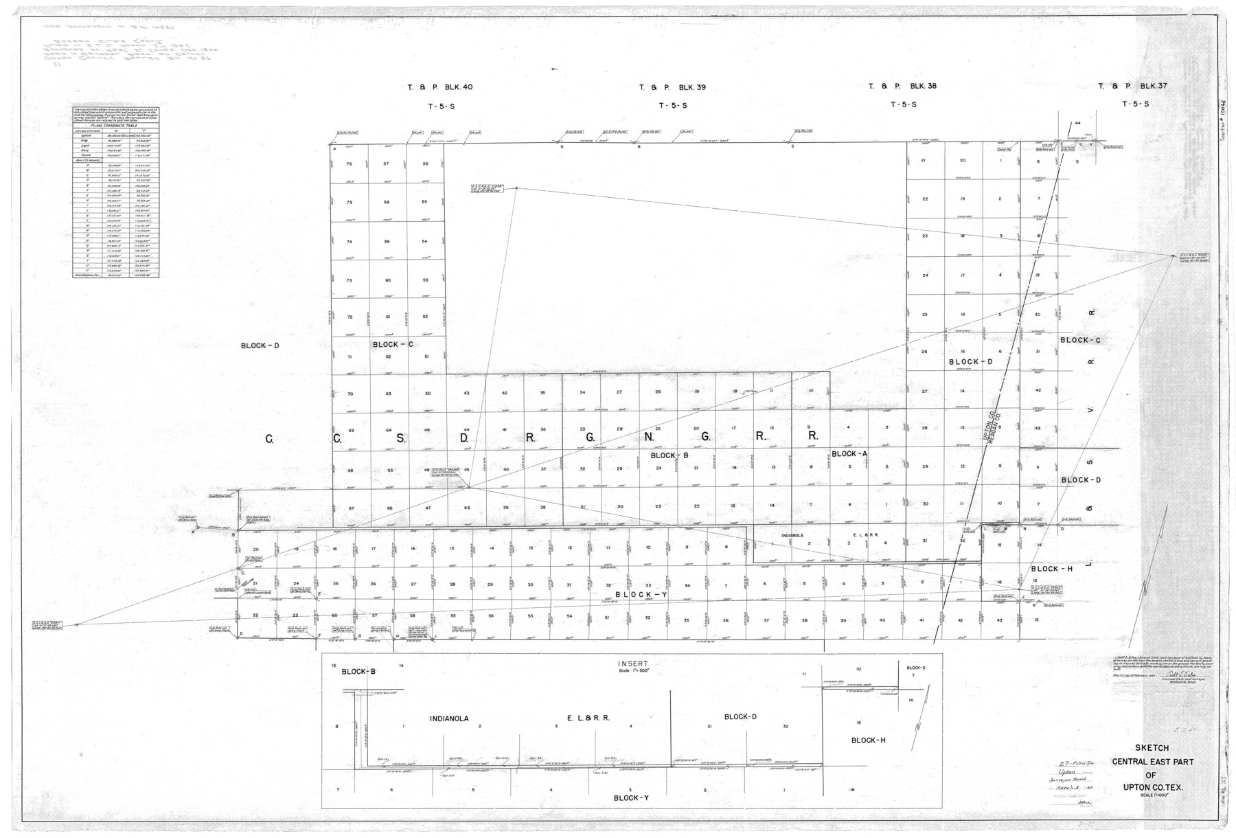 10046, Upton County Rolled Sketch 27, General Map Collection