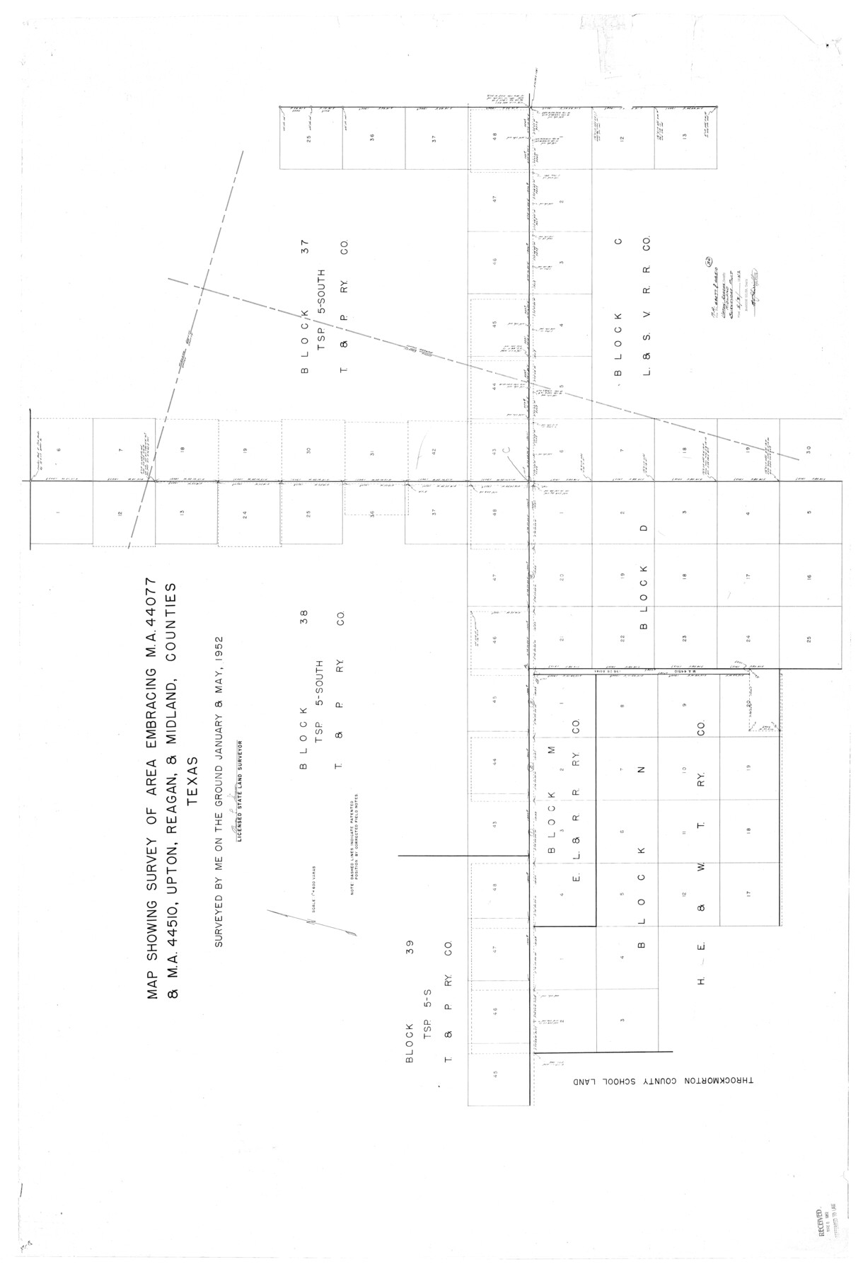 10051, Upton County Rolled Sketch 36, General Map Collection