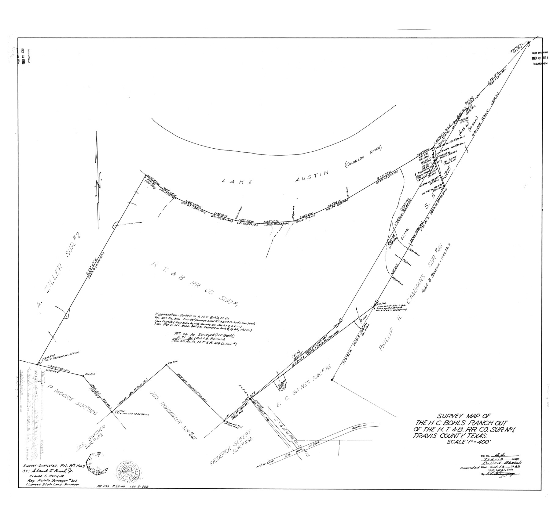 10052, Travis County Rolled Sketch 44, General Map Collection