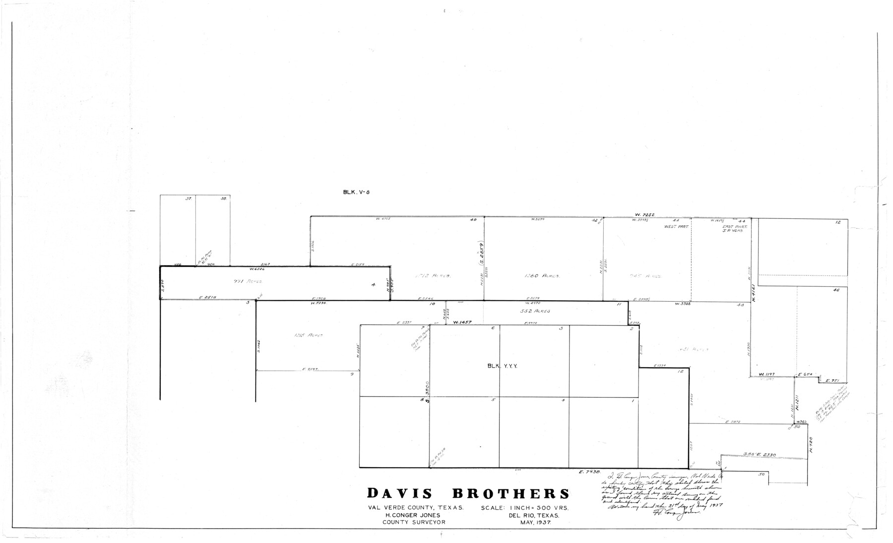 10075, Val Verde County Rolled Sketch 51, General Map Collection

