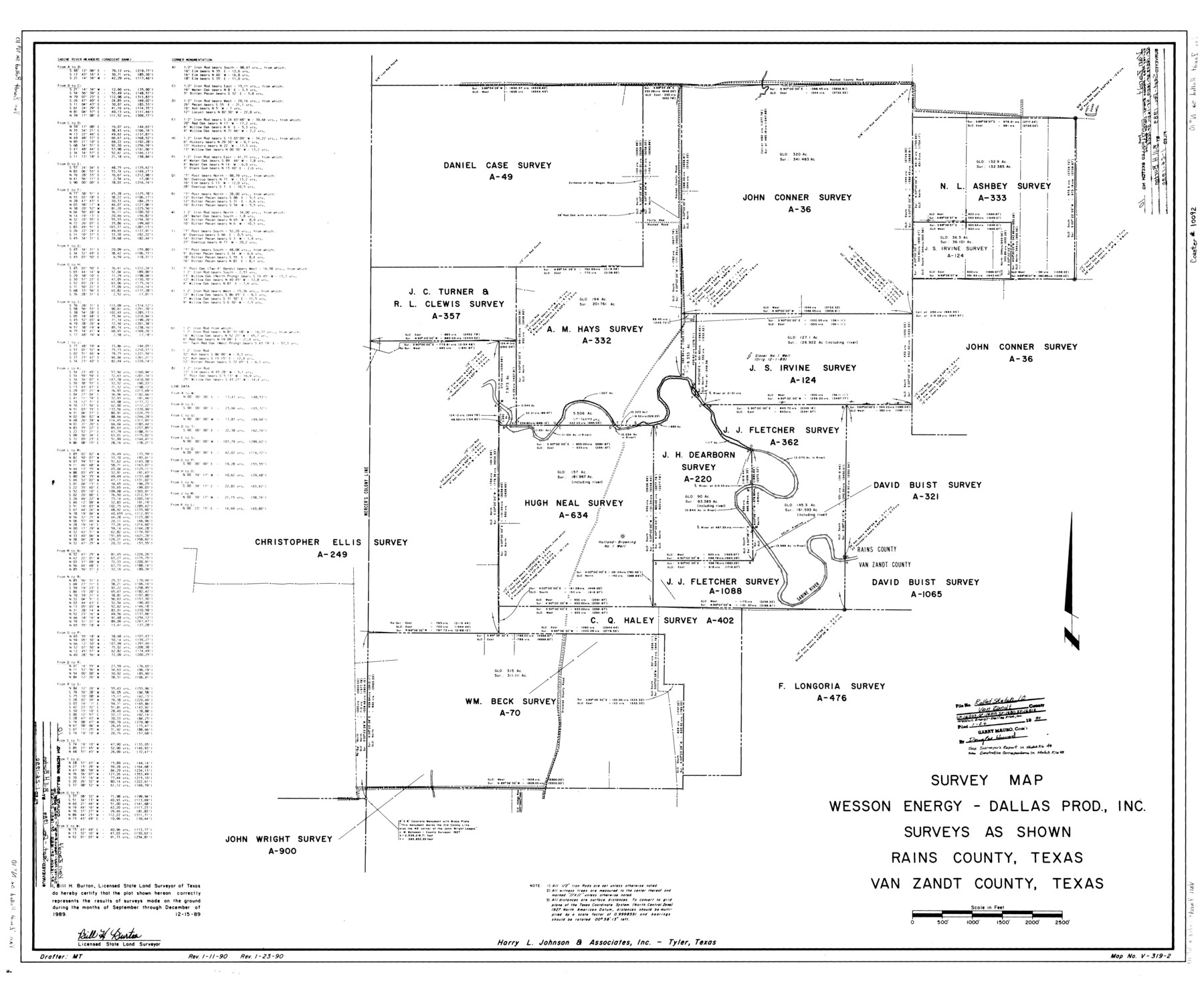 10092, Van Zandt County Rolled Sketch 10, General Map Collection