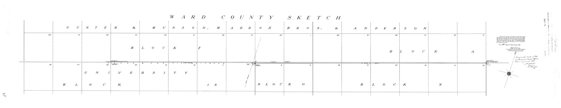 10104, Ward County Rolled Sketch PMY, General Map Collection
