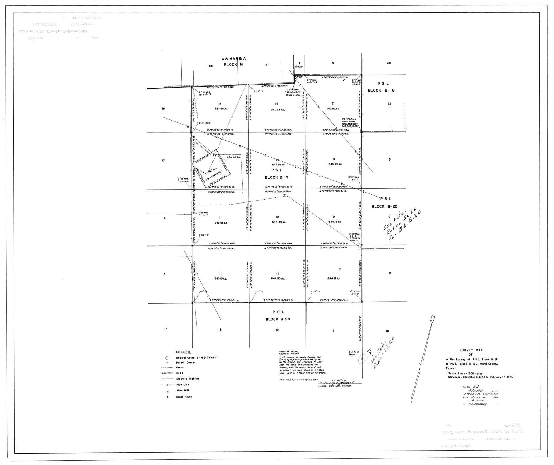 10111, Ward County Rolled Sketch 23, General Map Collection