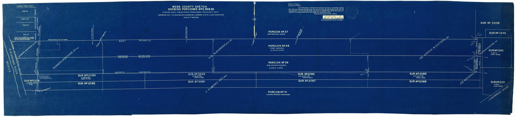 10124, Webb County Rolled Sketch 49, General Map Collection