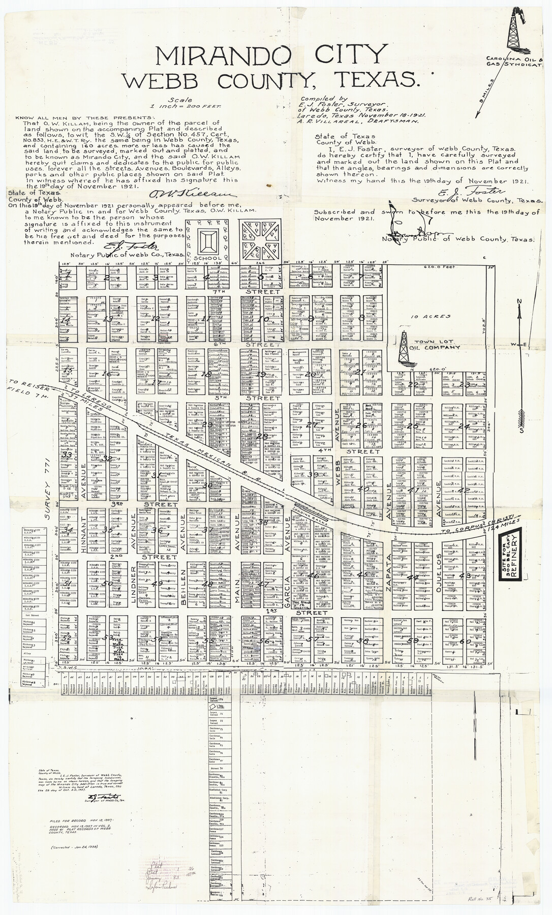 10132, Mirando City, Webb County, Texas, General Map Collection