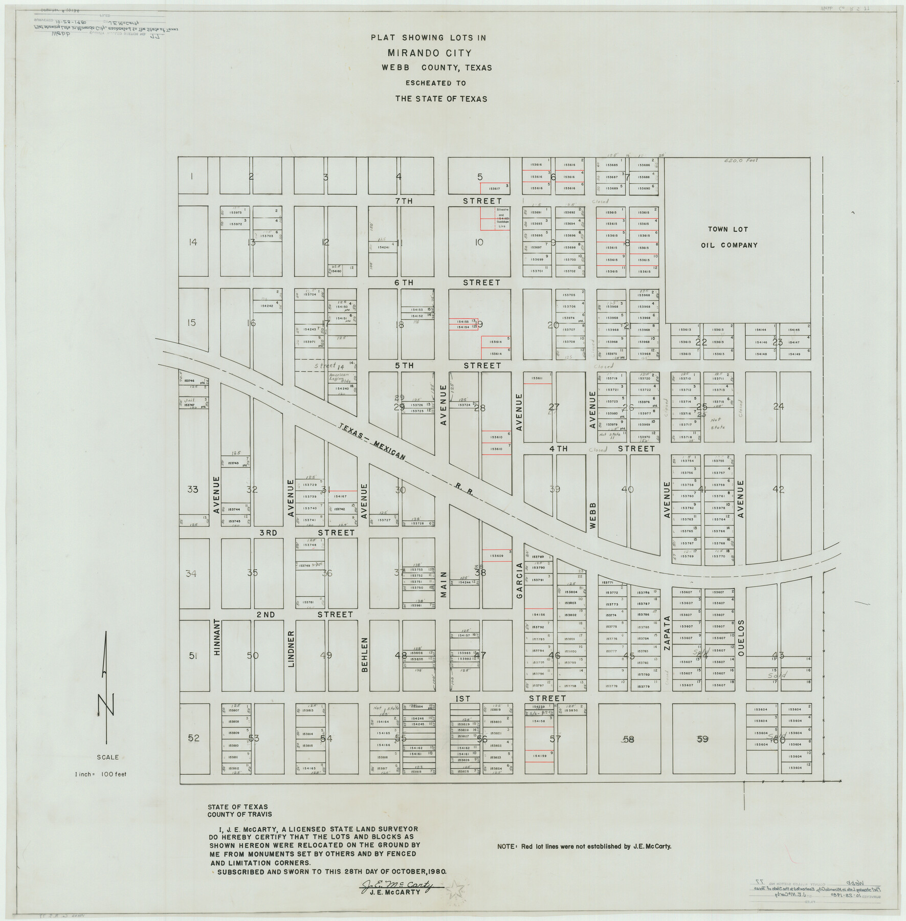 10134, Webb County Rolled Sketch 77, General Map Collection