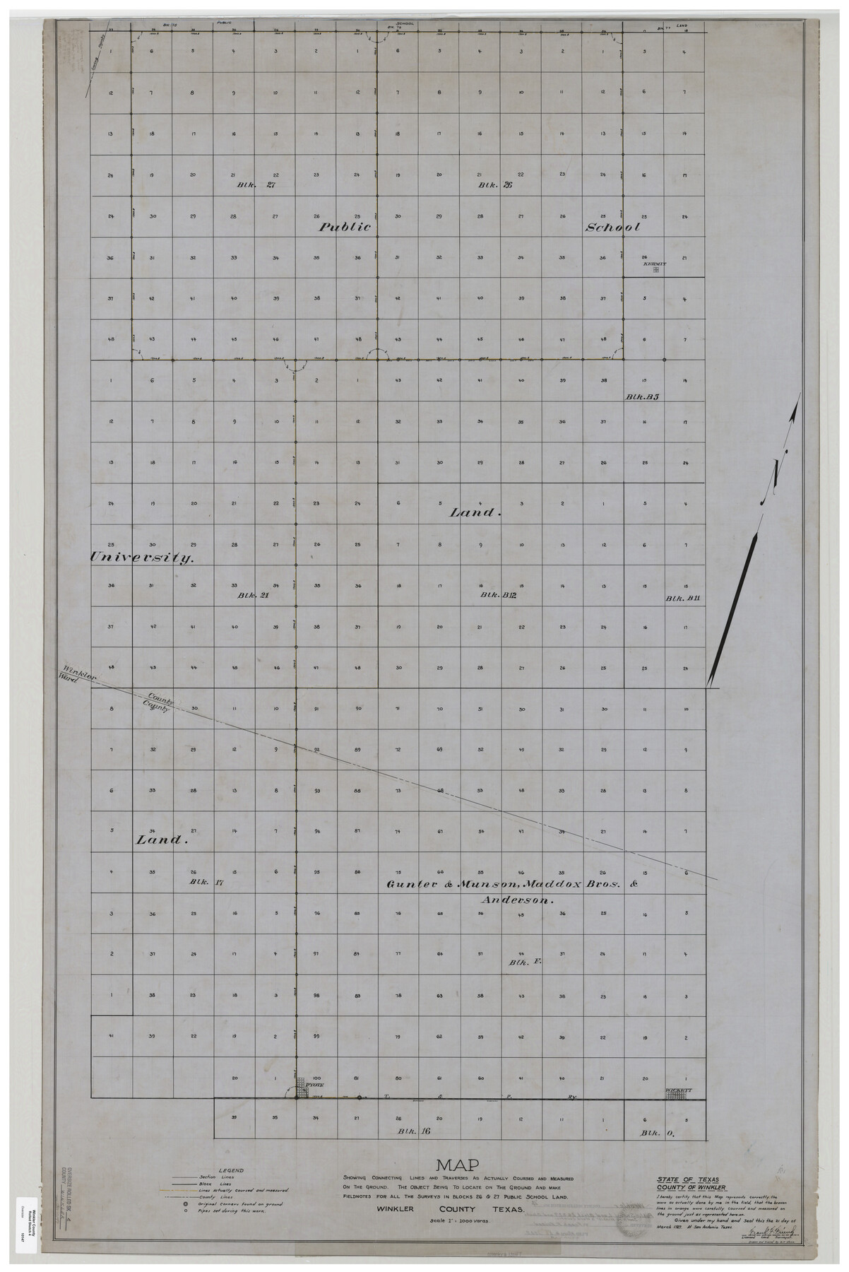 10147, Winkler County Rolled Sketch 4, General Map Collection