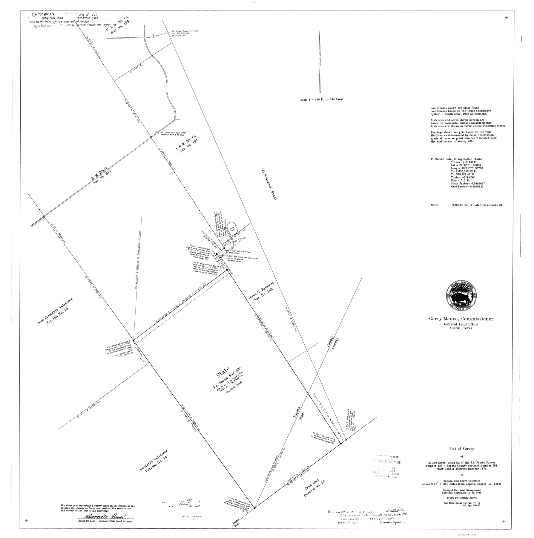 10174, Zapata County Rolled Sketch 28, General Map Collection