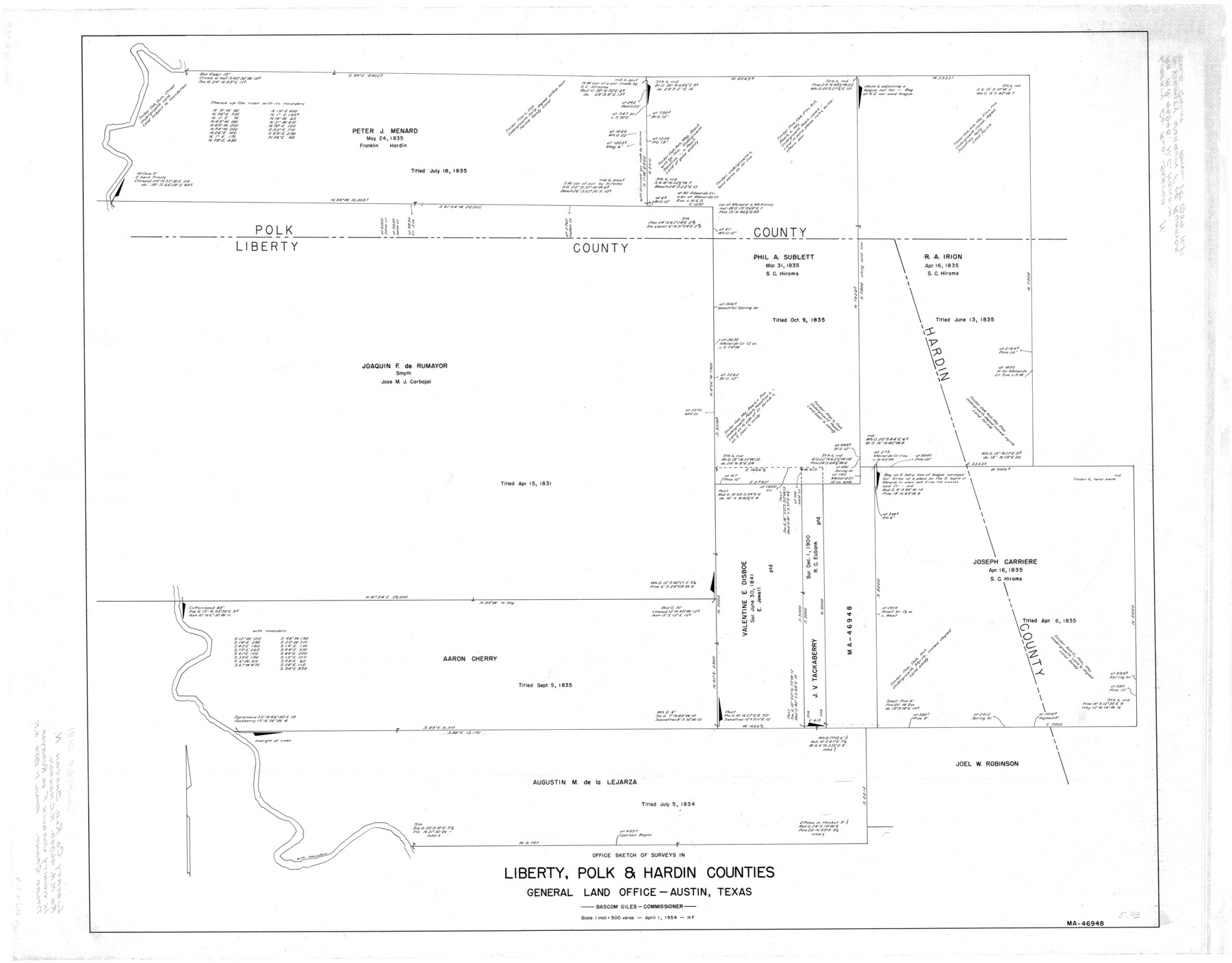 10181, Liberty County Rolled Sketch N, General Map Collection