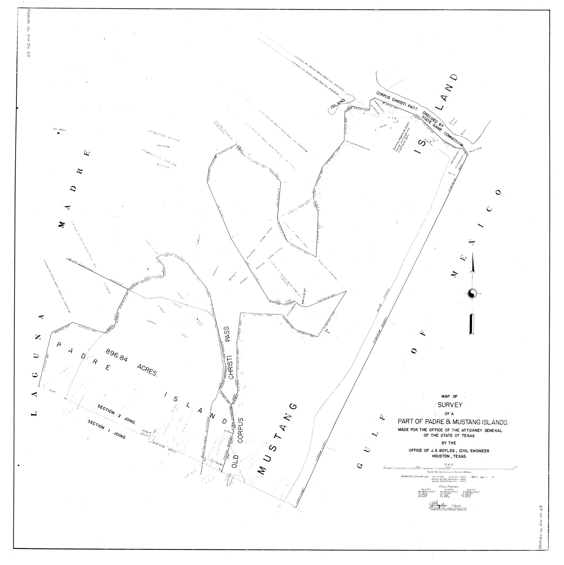 10203, Nueces County Rolled Sketch 45, General Map Collection