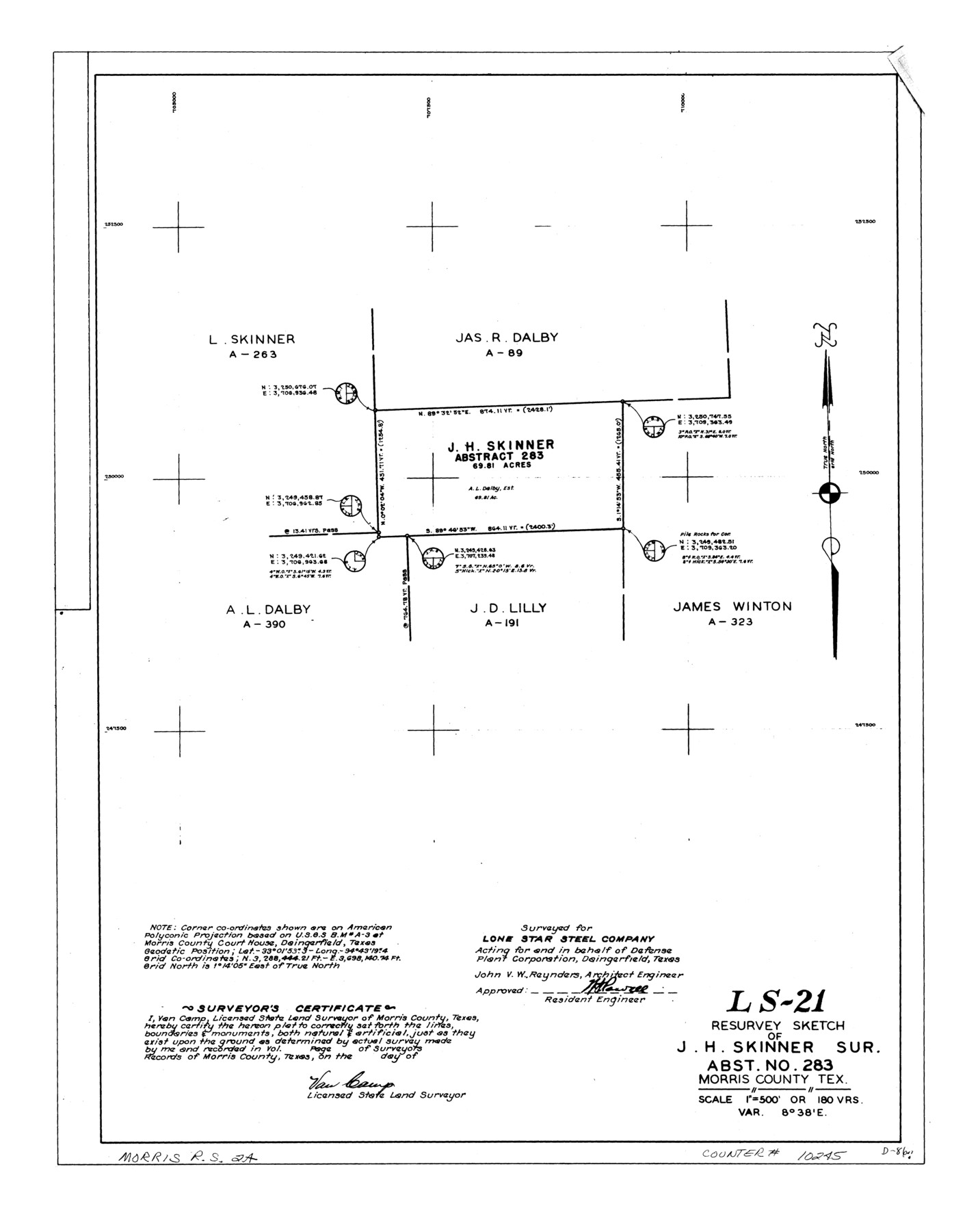 10245, Morris County Rolled Sketch 2A, General Map Collection