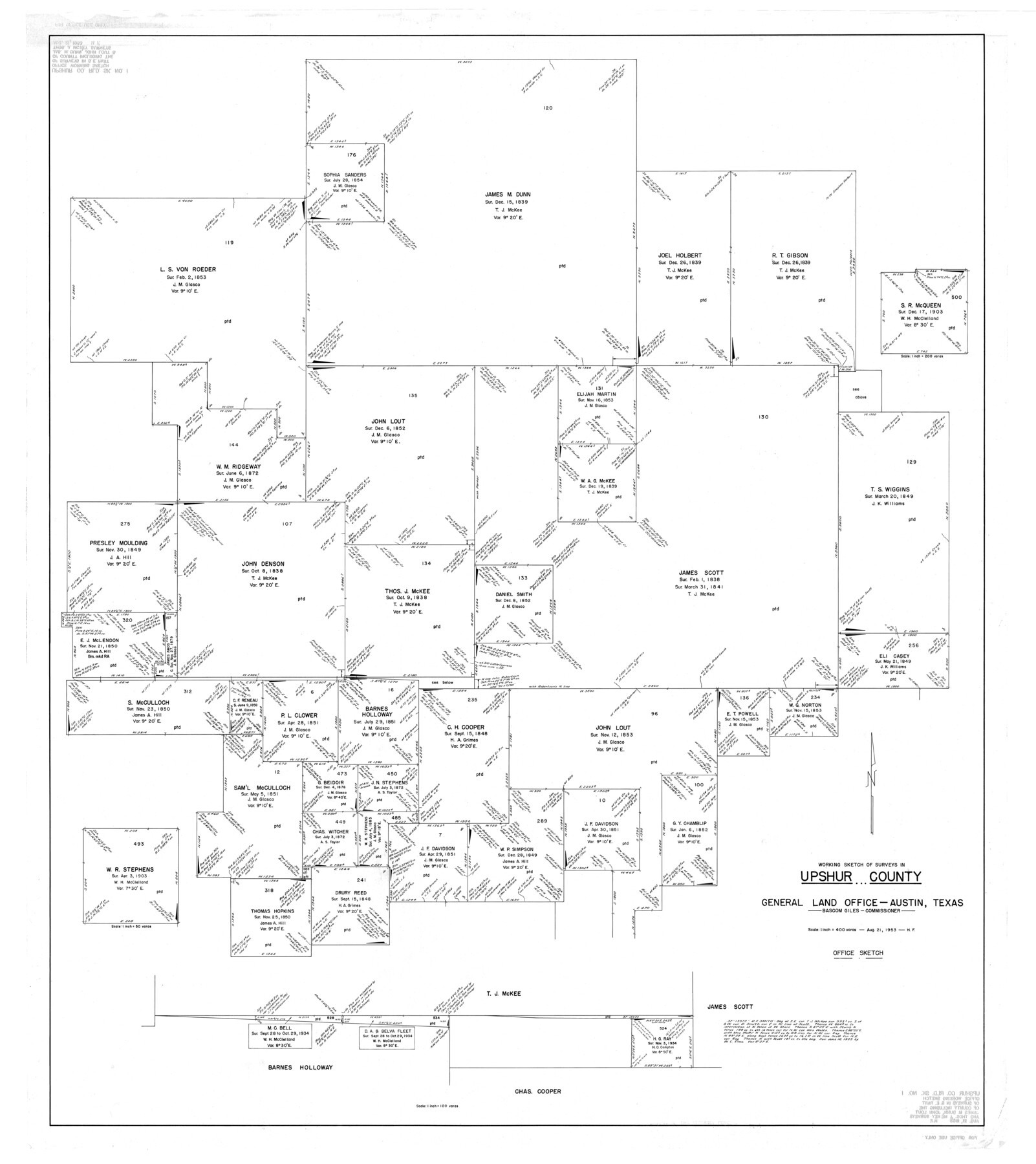 10298, Upshur County Rolled Sketch 1, General Map Collection