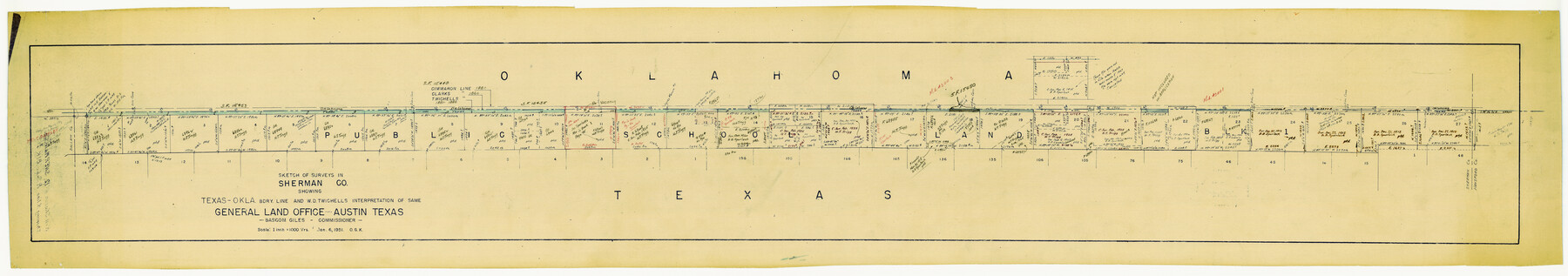 10611, Sherman County Rolled Sketch 12, General Map Collection