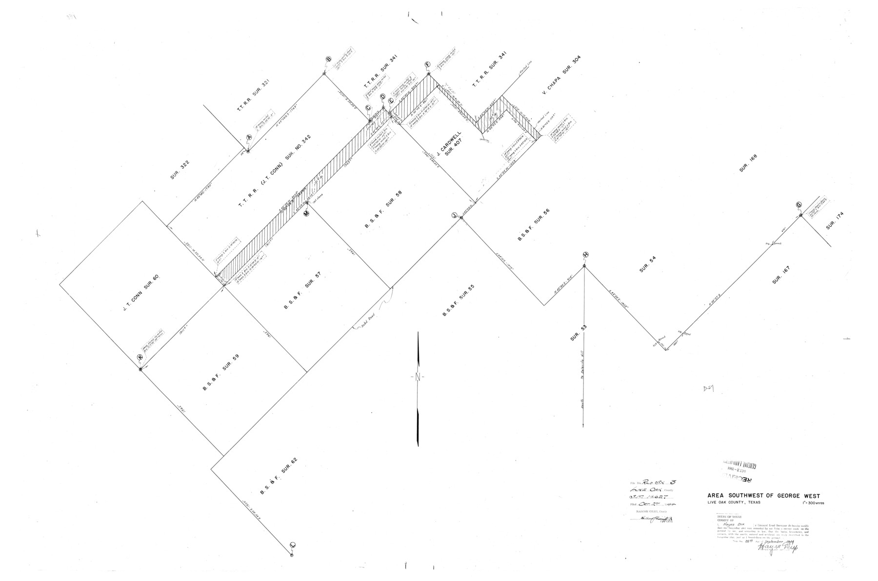 10630, Live Oak County Rolled Sketch 3, General Map Collection