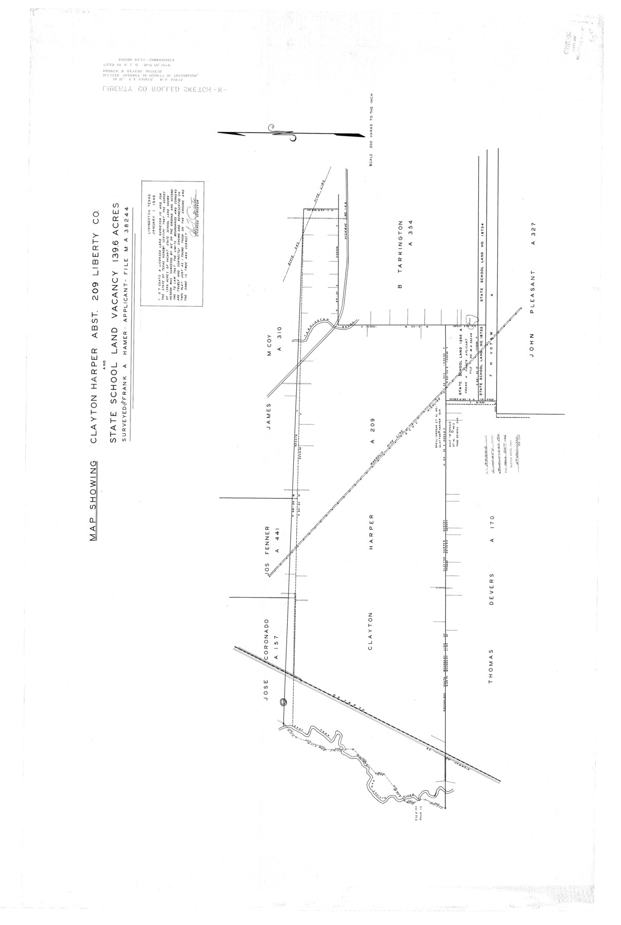 10647, Liberty County Rolled Sketch K, General Map Collection