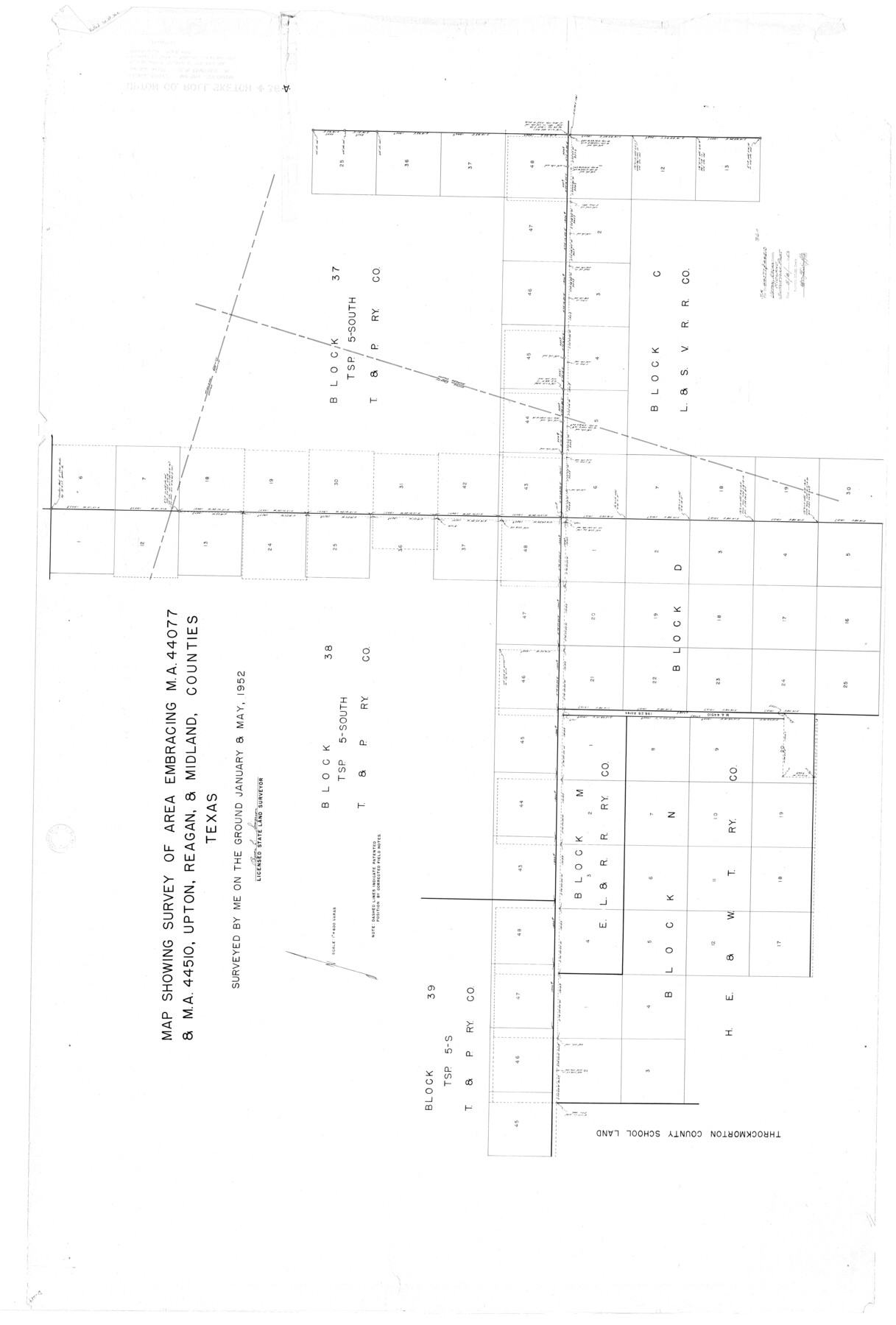 10661, Upton County Rolled Sketch 36A, General Map Collection