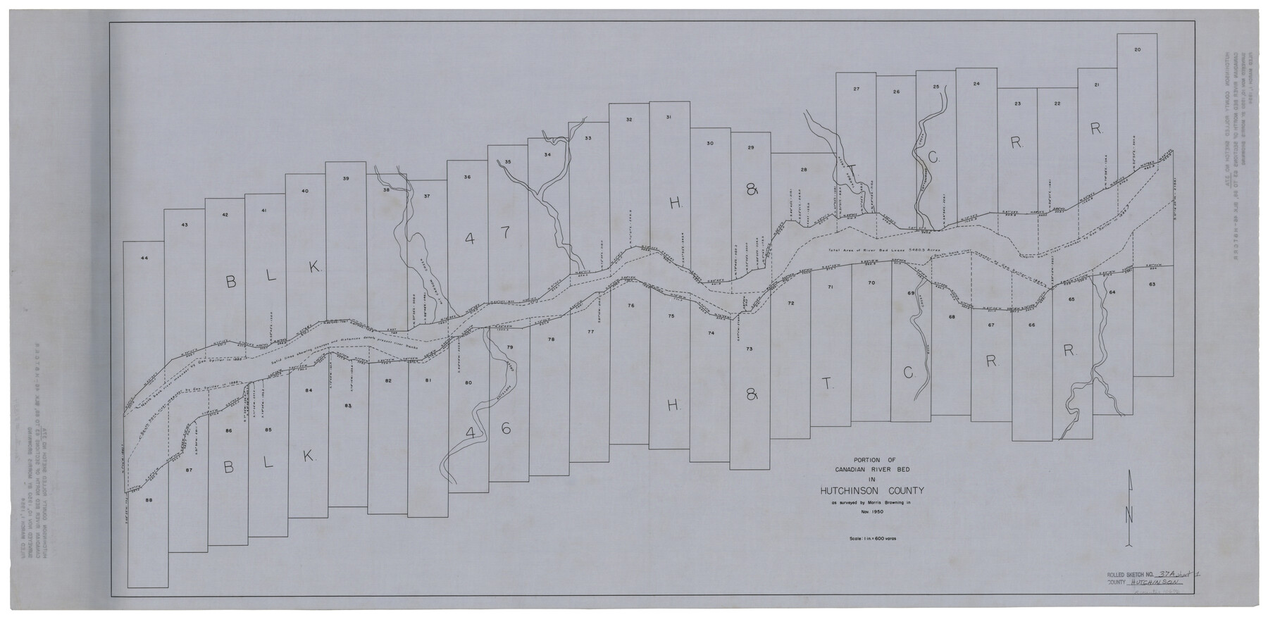 10676, Hutchinson County Rolled Sketch 37A, General Map Collection