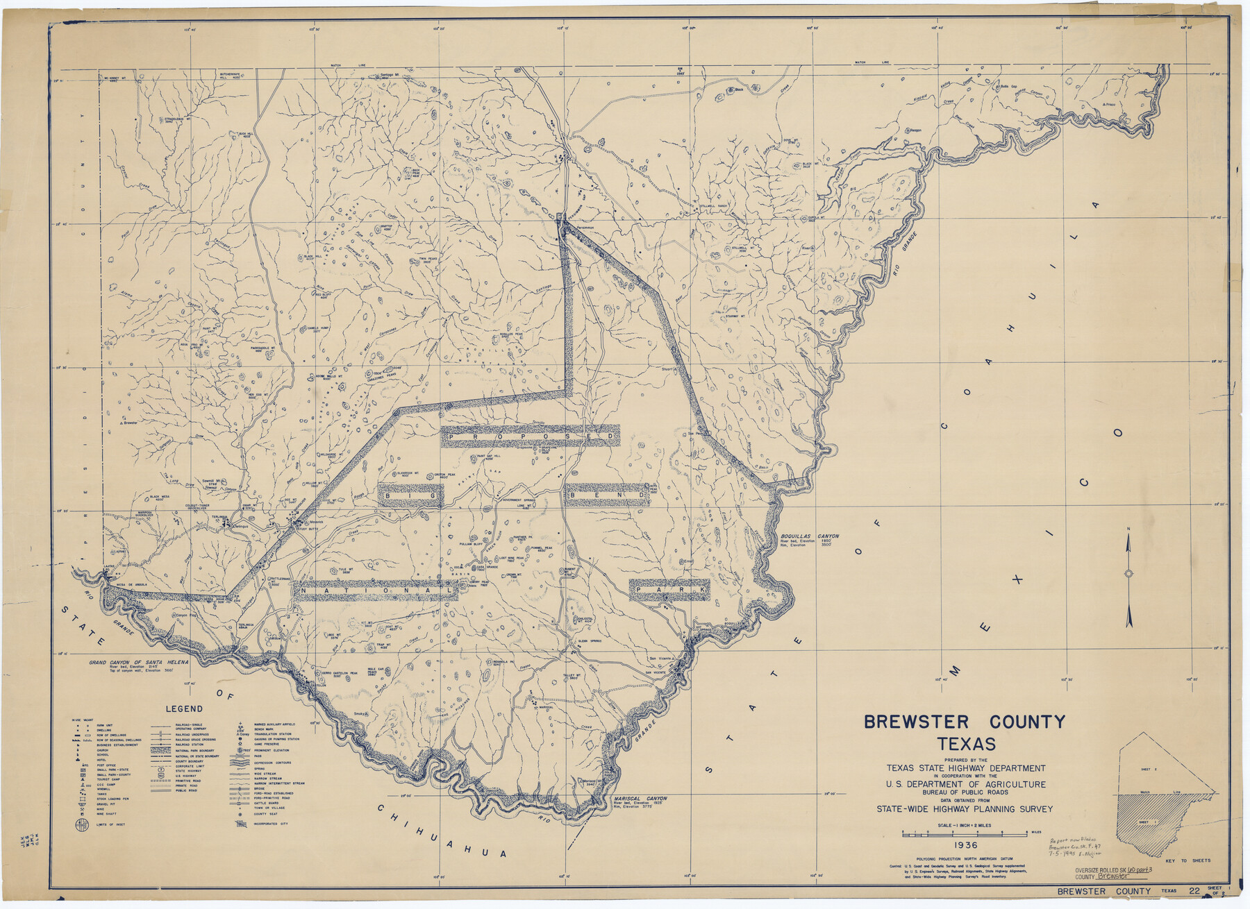 10692, Brewster County Rolled Sketch 60, General Map Collection