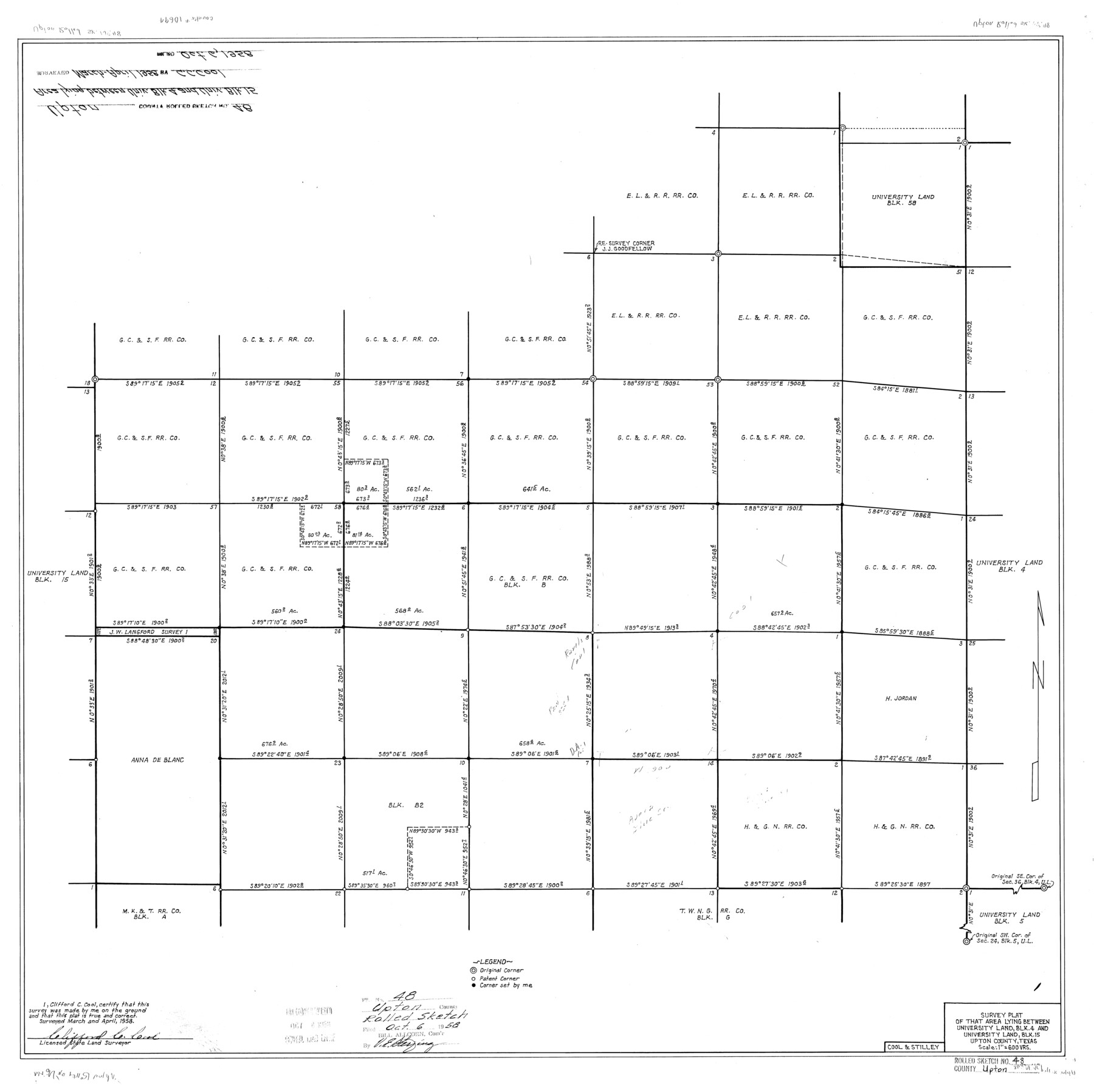 10694, Upton County Rolled Sketch 48, General Map Collection