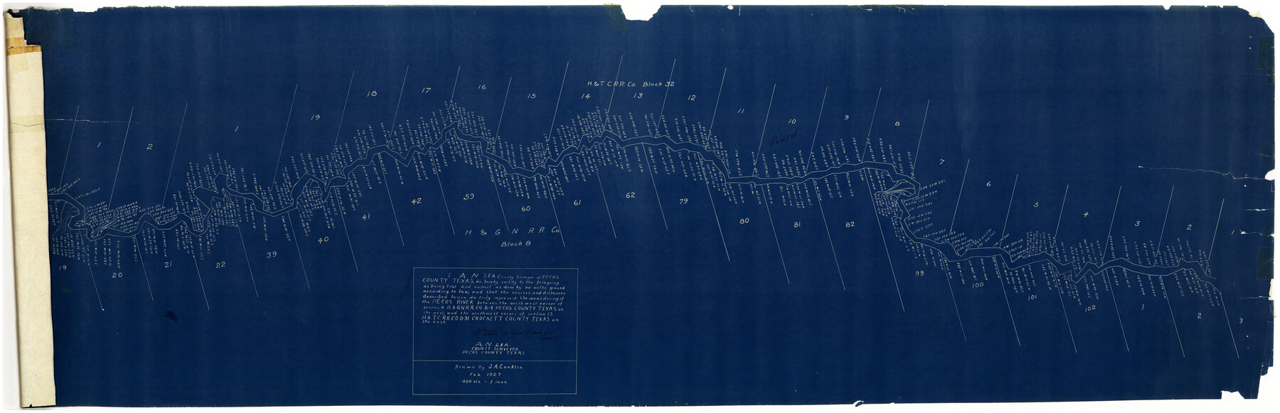 10722, Pecos County Rolled Sketch 141, General Map Collection