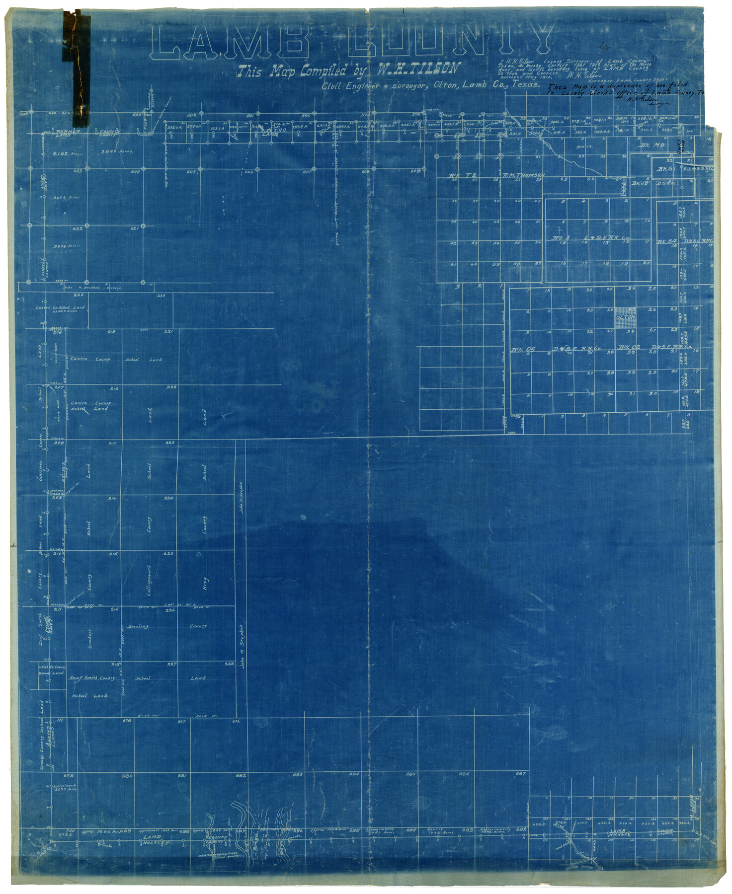 10728, Lamb County Rolled Sketch 8, General Map Collection