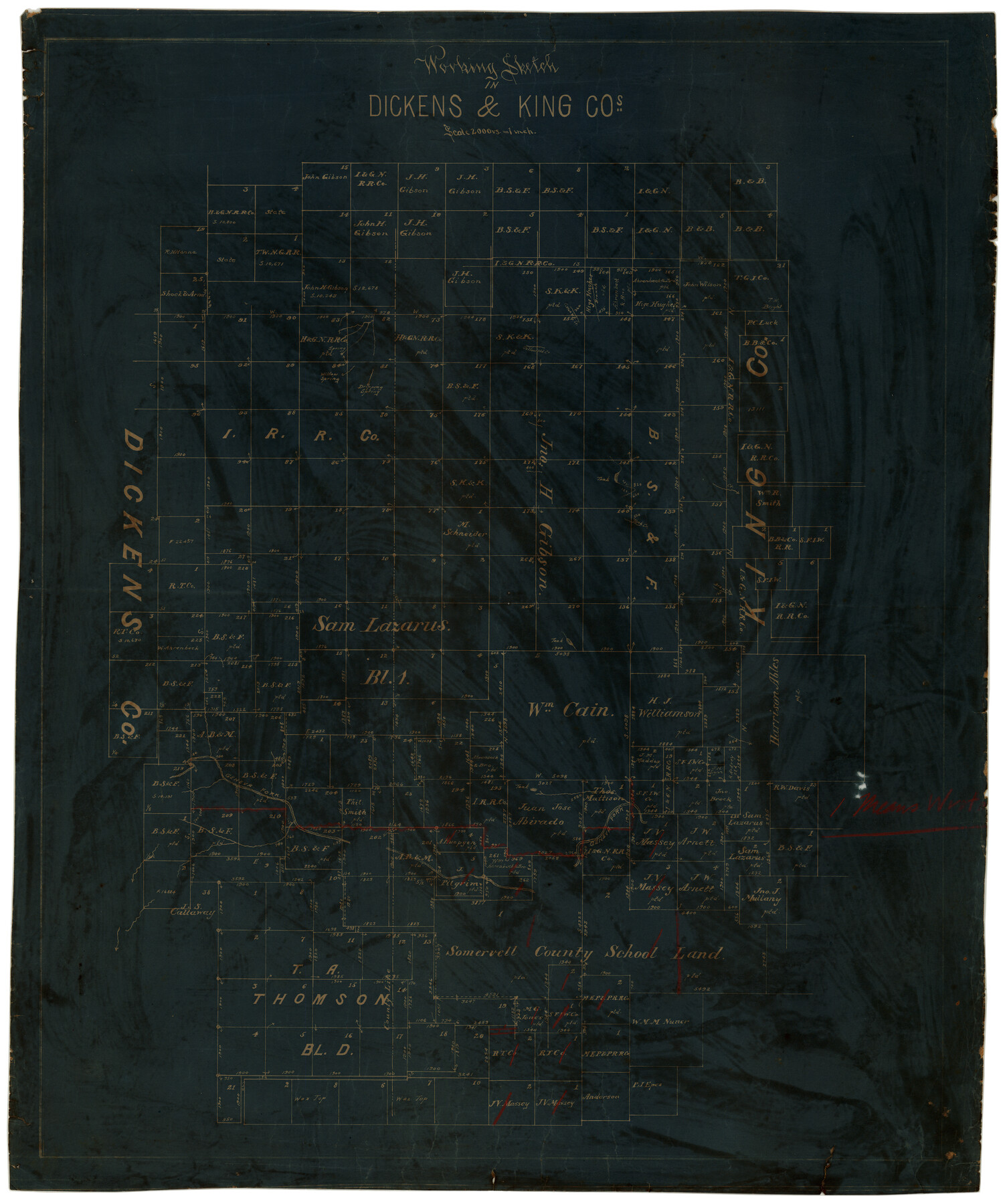 10770, Working Sketch in Dickens & King Cos., Maddox Collection
