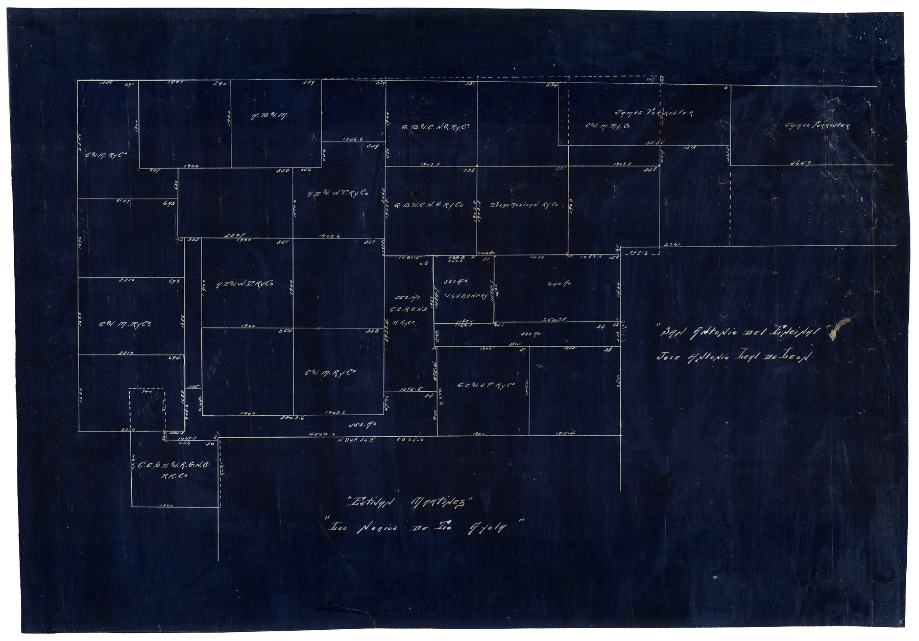 10773, [San Antonio del Encinal Survey and Surveys West Thereof, Brooks County, Texas], Maddox Collection
