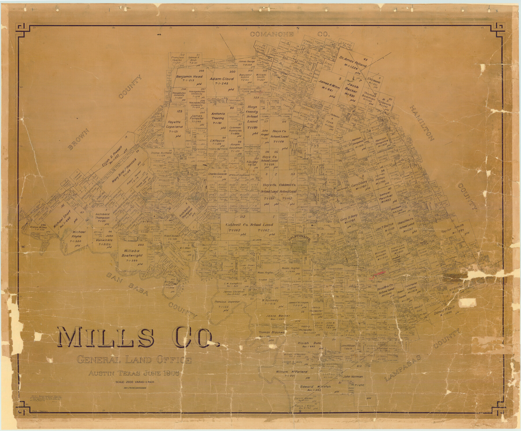 10791, Mills Co., General Map Collection