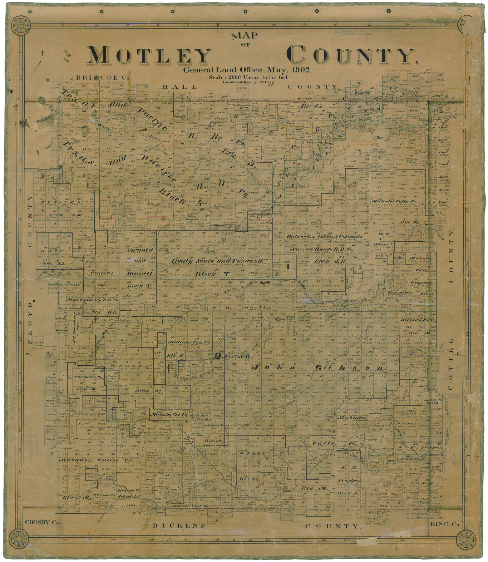 10799, Map of Motley County, General Map Collection