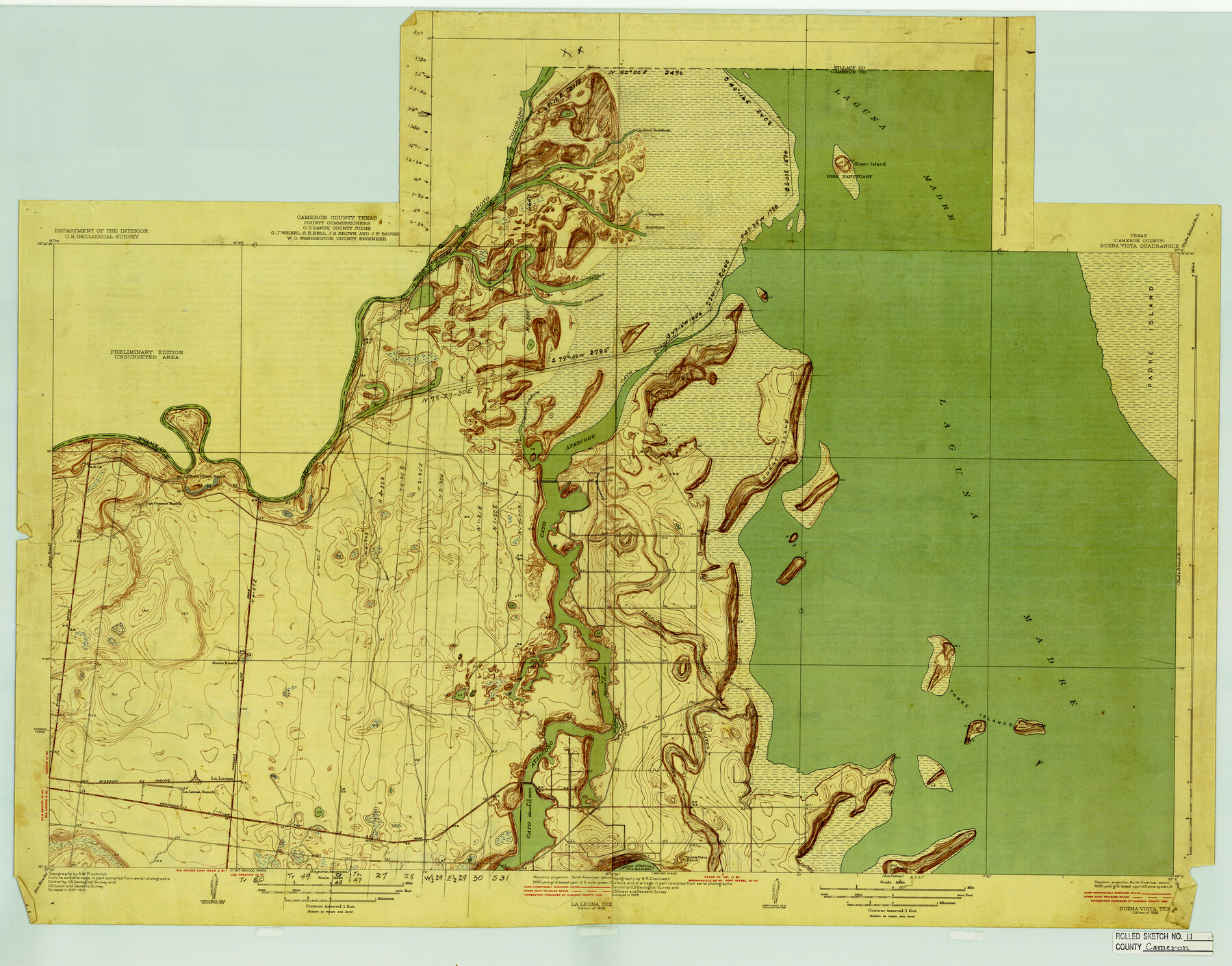 11047, Cameron County Rolled Sketch 11, General Map Collection