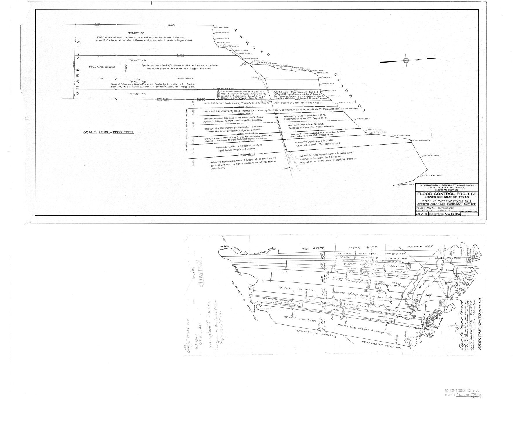 11048, Cameron County Rolled Sketch 11A, General Map Collection