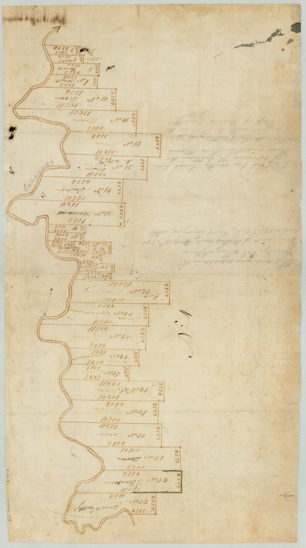 118, [Surveys in the Travis District along the Colorado River], General Map Collection