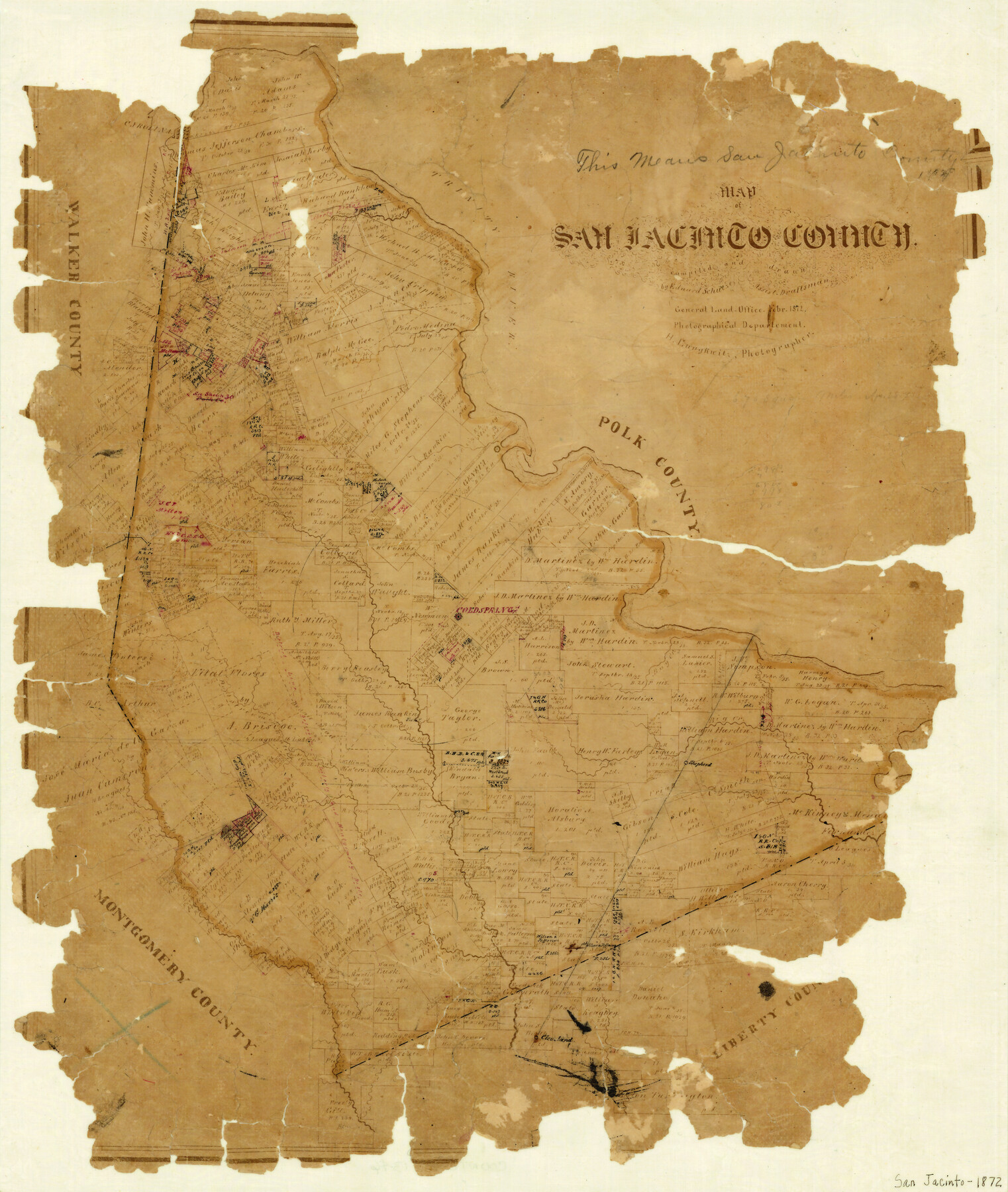 1346, Map of San Jacinto County, General Map Collection