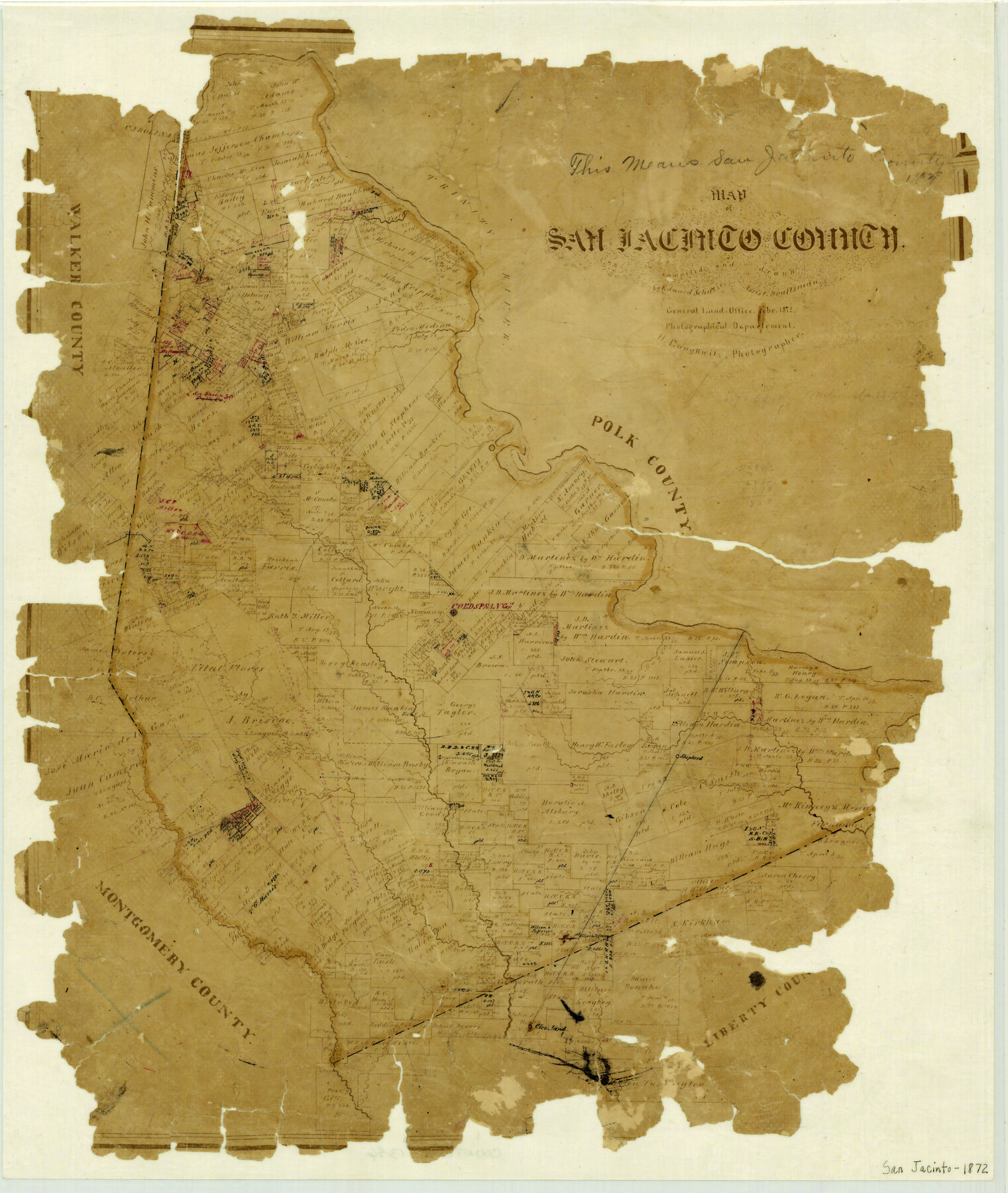1346, Map of San Jacinto County, General Map Collection
