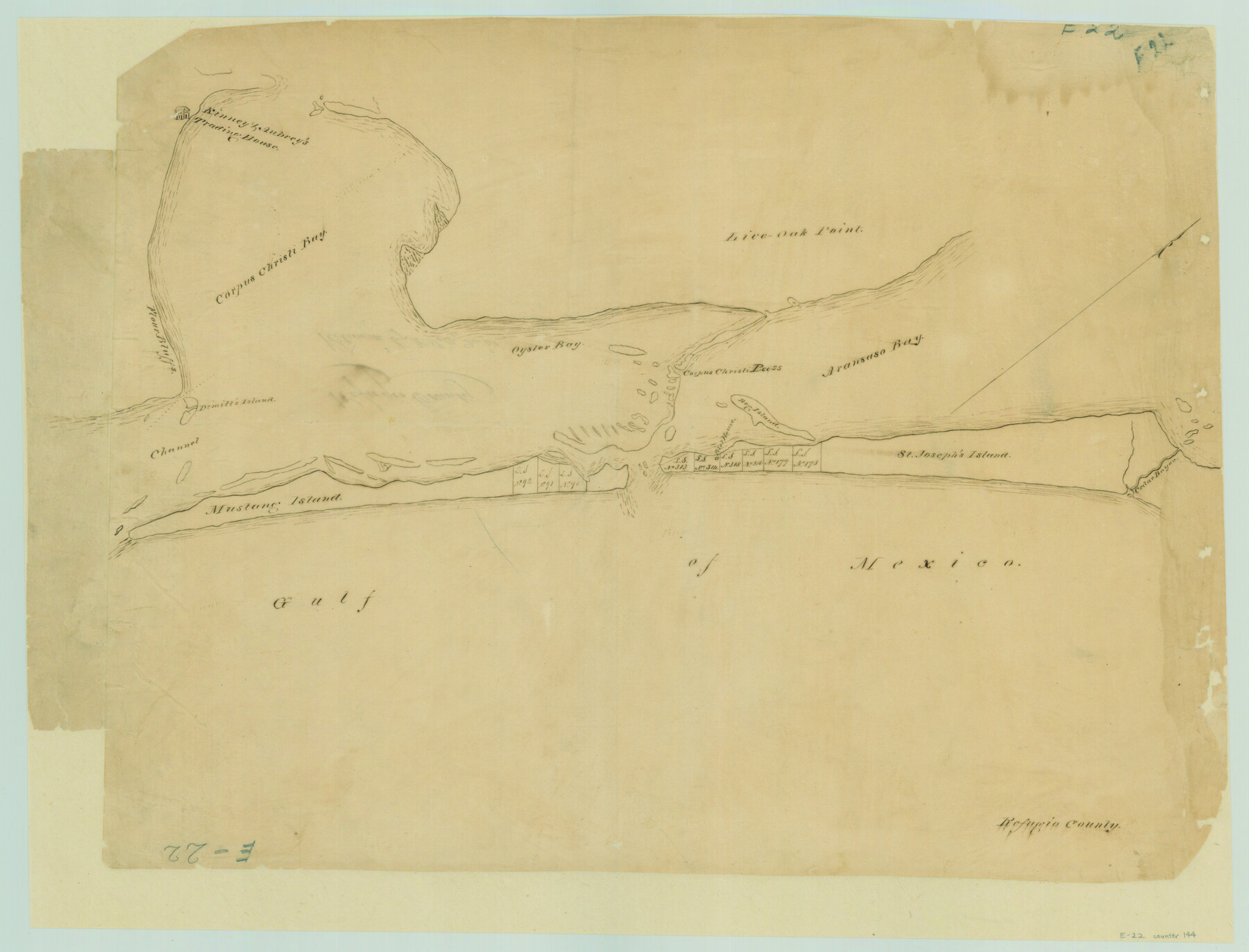 144, [Corpus Christi Bay and Aransas Bay], General Map Collection