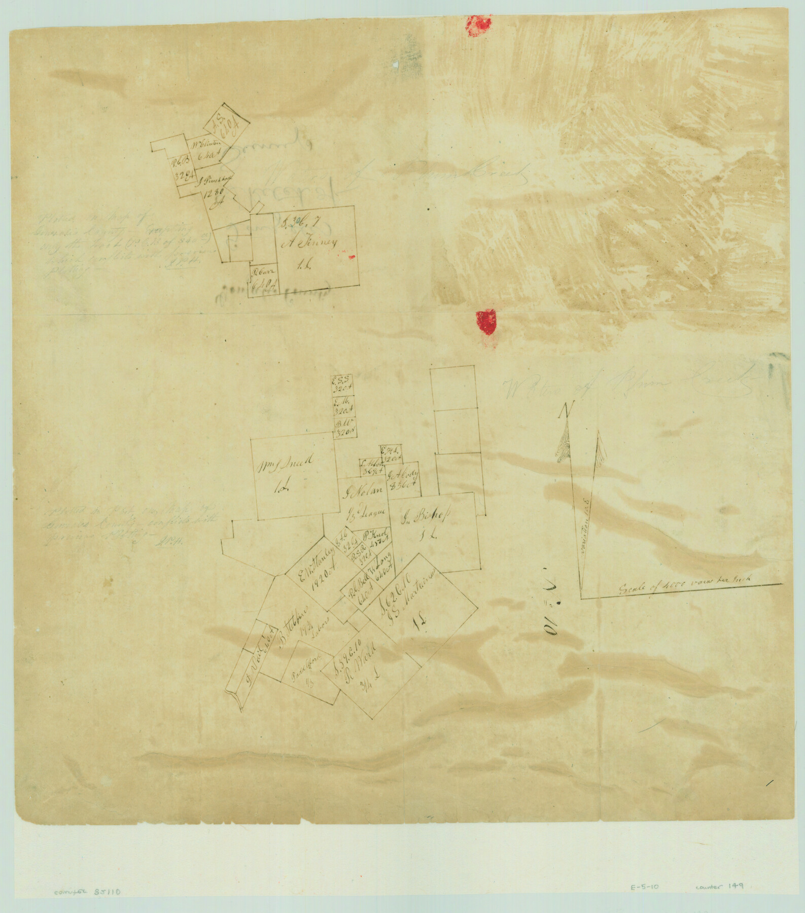 149, [Surveys on the San Marcos River], General Map Collection